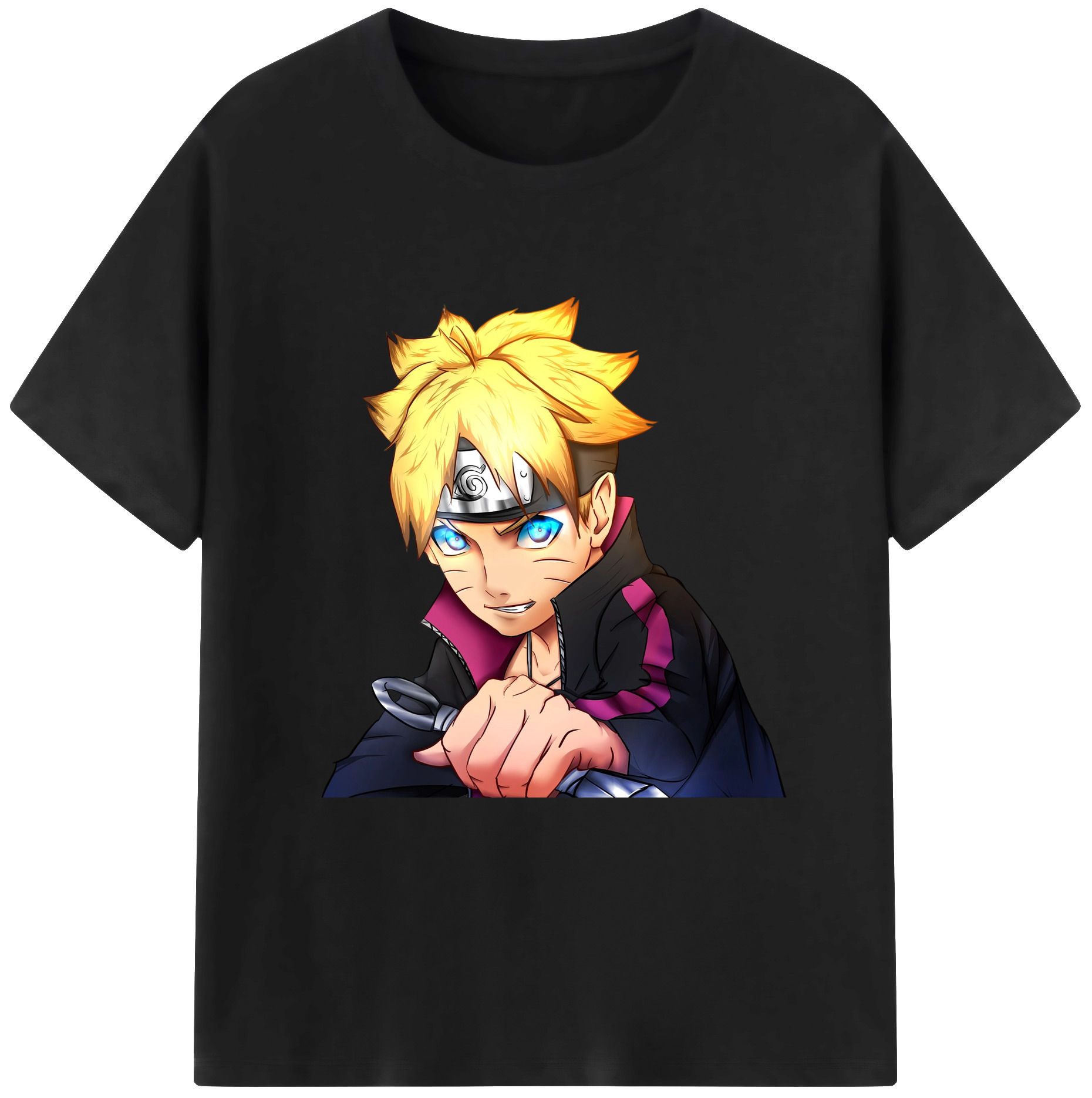 （画像用） NARUTO -ナルト- うずまき ボルト Uzumaki Boruto 綿100％半袖Tシャツ（フロントプリント）