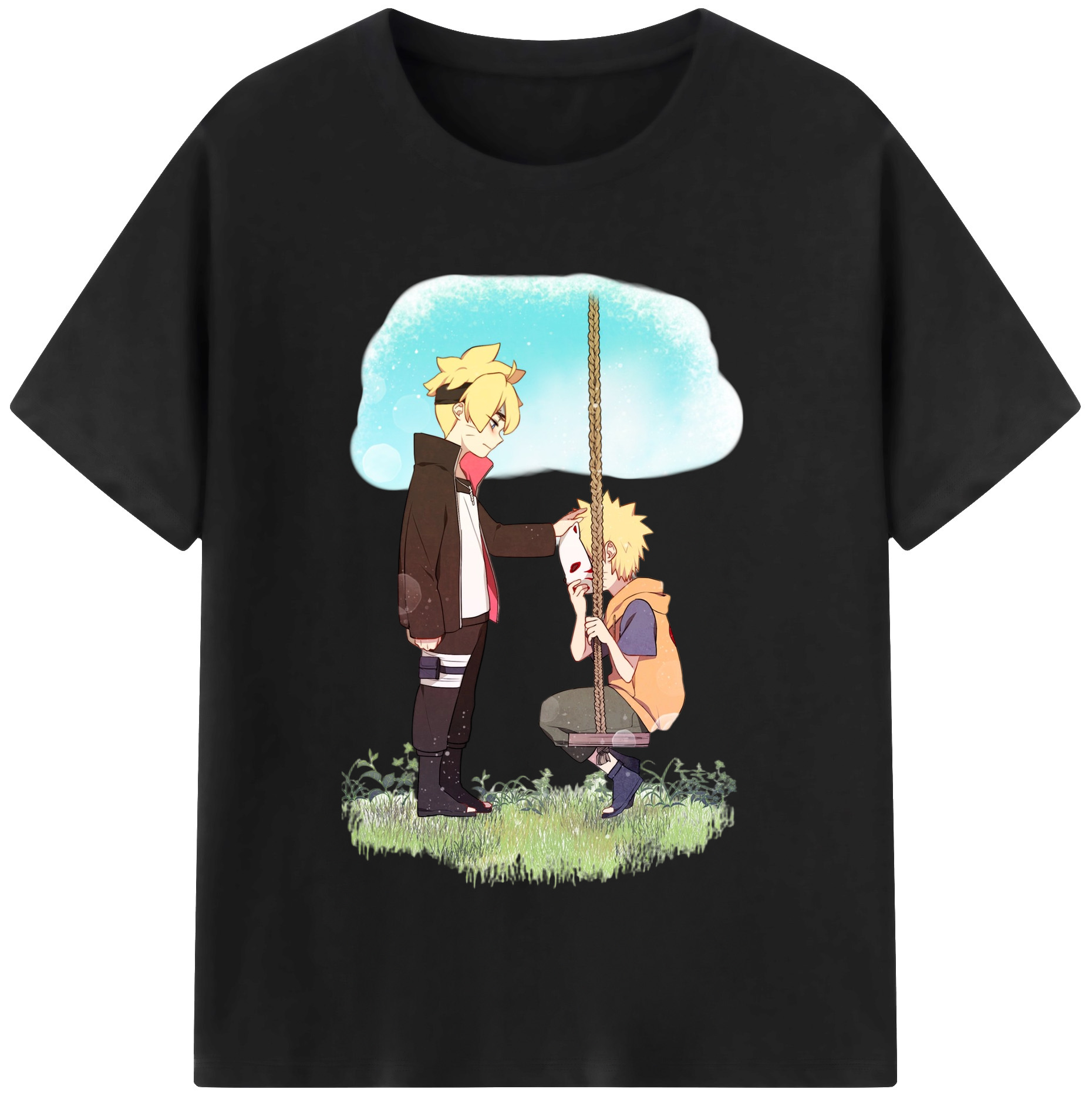 （画像用） NARUTO -ナルト- うずまき ボルト Uzumaki Boruto 綿100％半袖Tシャツ（フロントプリント）
