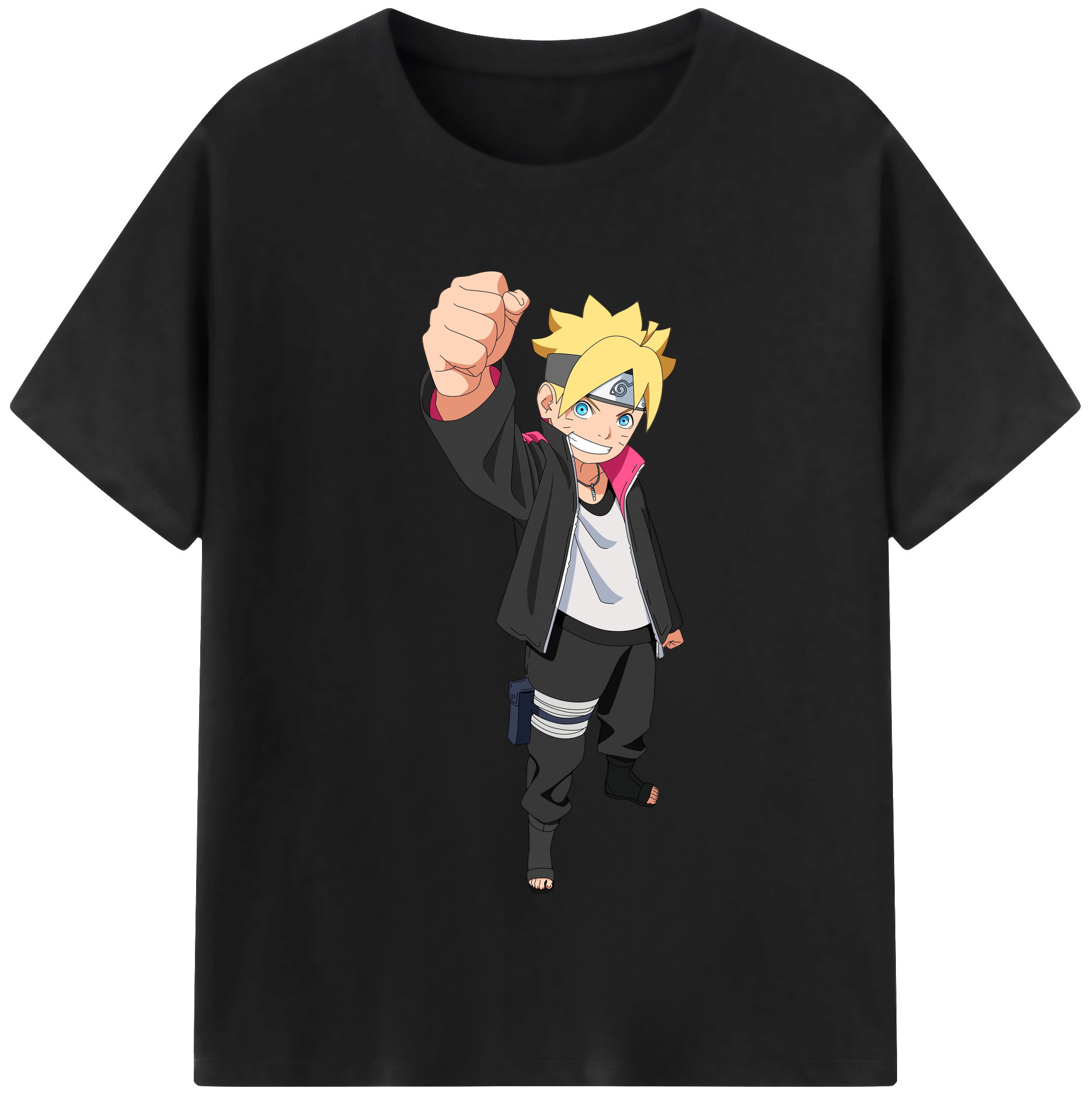 （画像用） NARUTO -ナルト- うずまき ボルト Uzumaki Boruto 綿100％半袖Tシャツ（フロントプリント）
