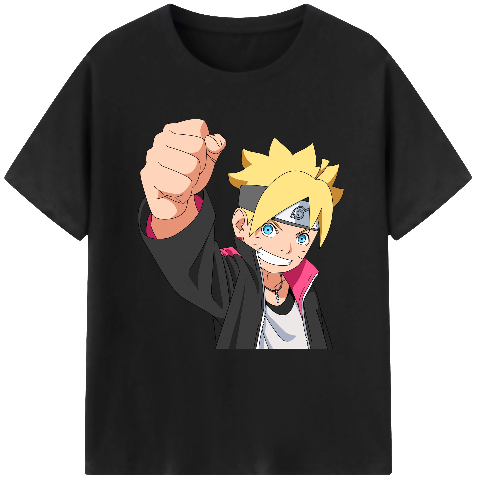 （画像用） NARUTO -ナルト- うずまき ボルト Uzumaki Boruto 綿100％半袖Tシャツ（フロントプリント）