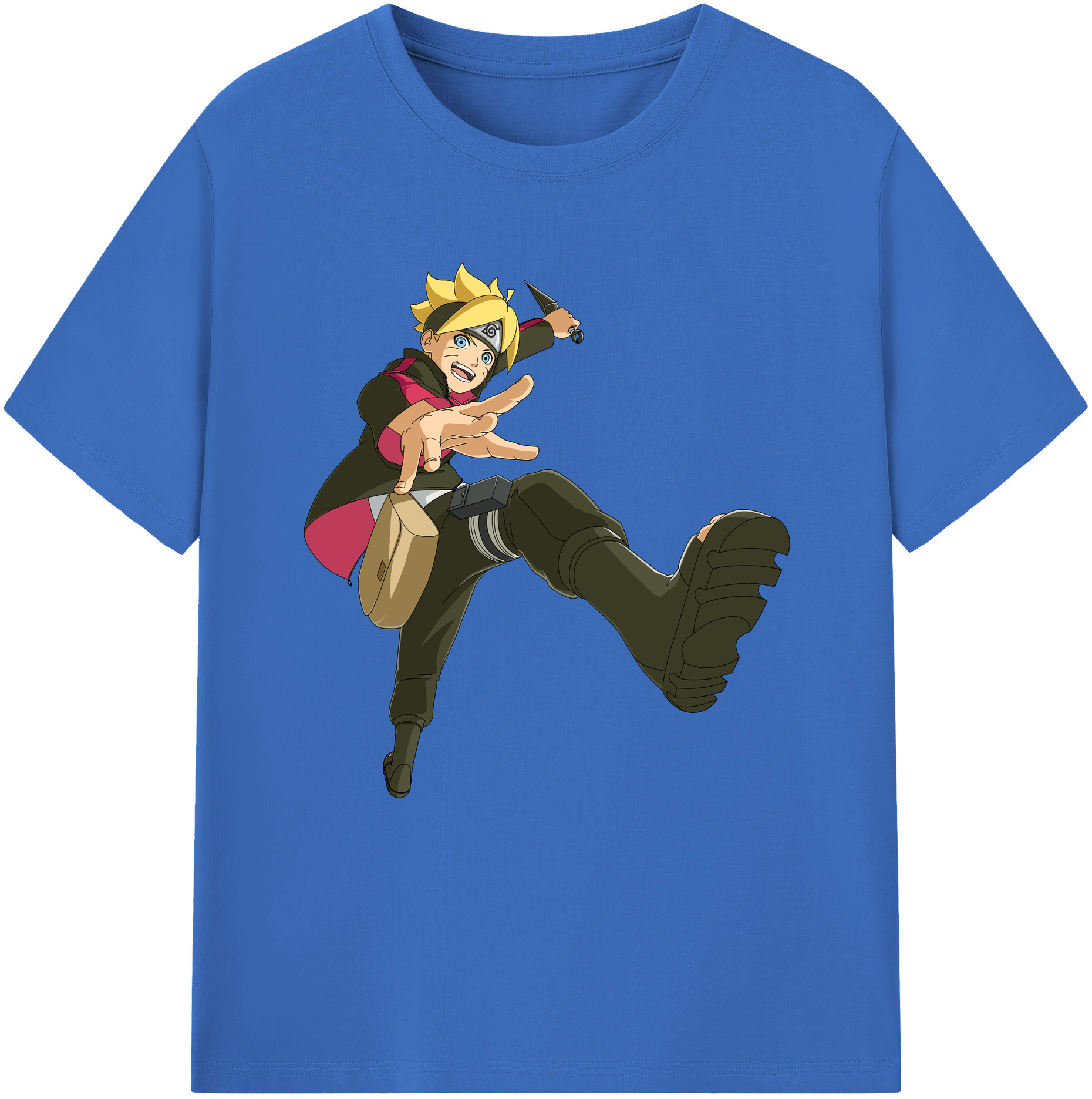 （画像用） NARUTO -ナルト- うずまき ボルト Uzumaki Boruto 綿100％半袖Tシャツ（フロントプリント）