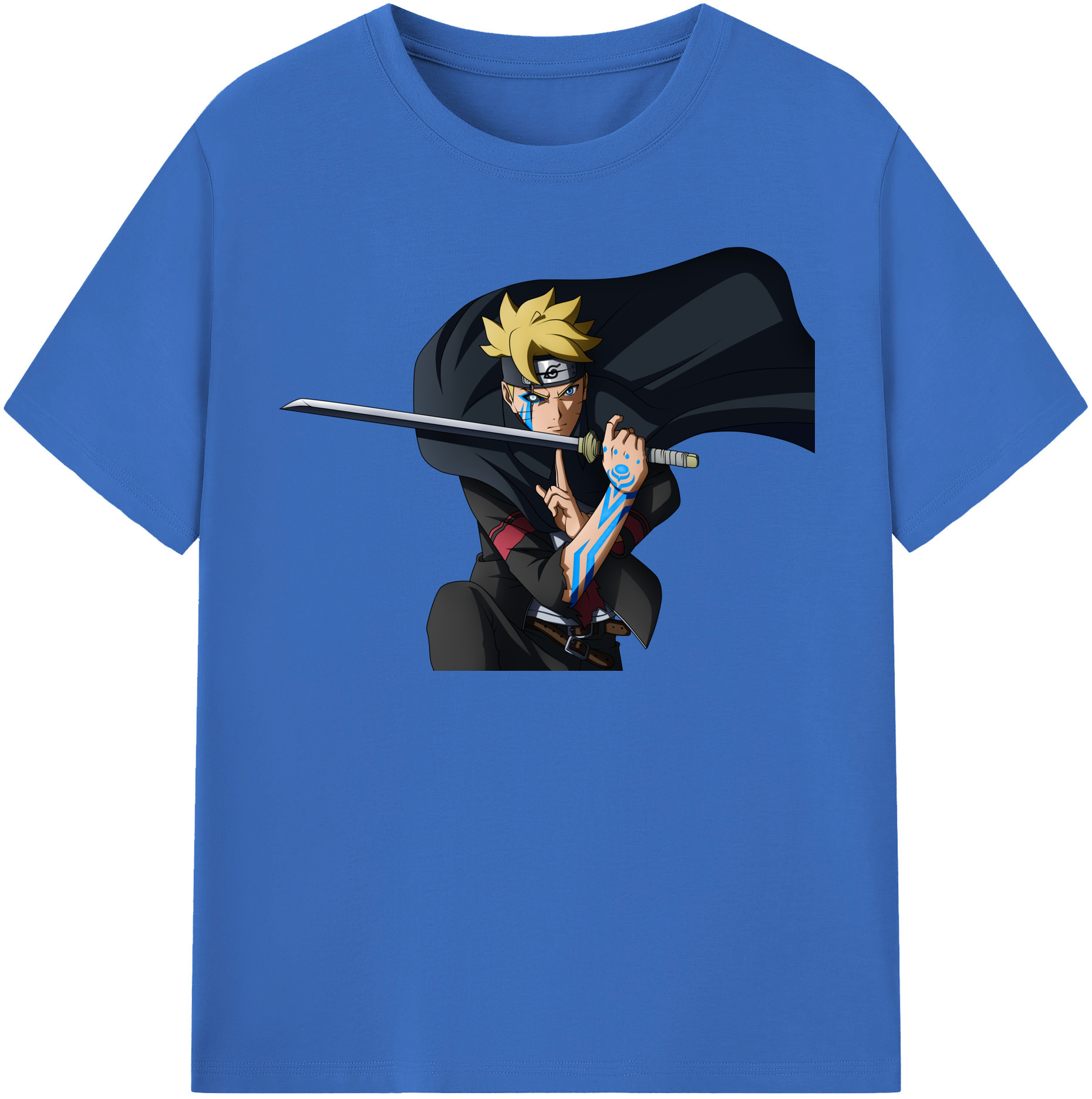 （画像用） NARUTO -ナルト- うずまき ボルト Uzumaki Boruto 綿100％半袖Tシャツ（フロントプリント）