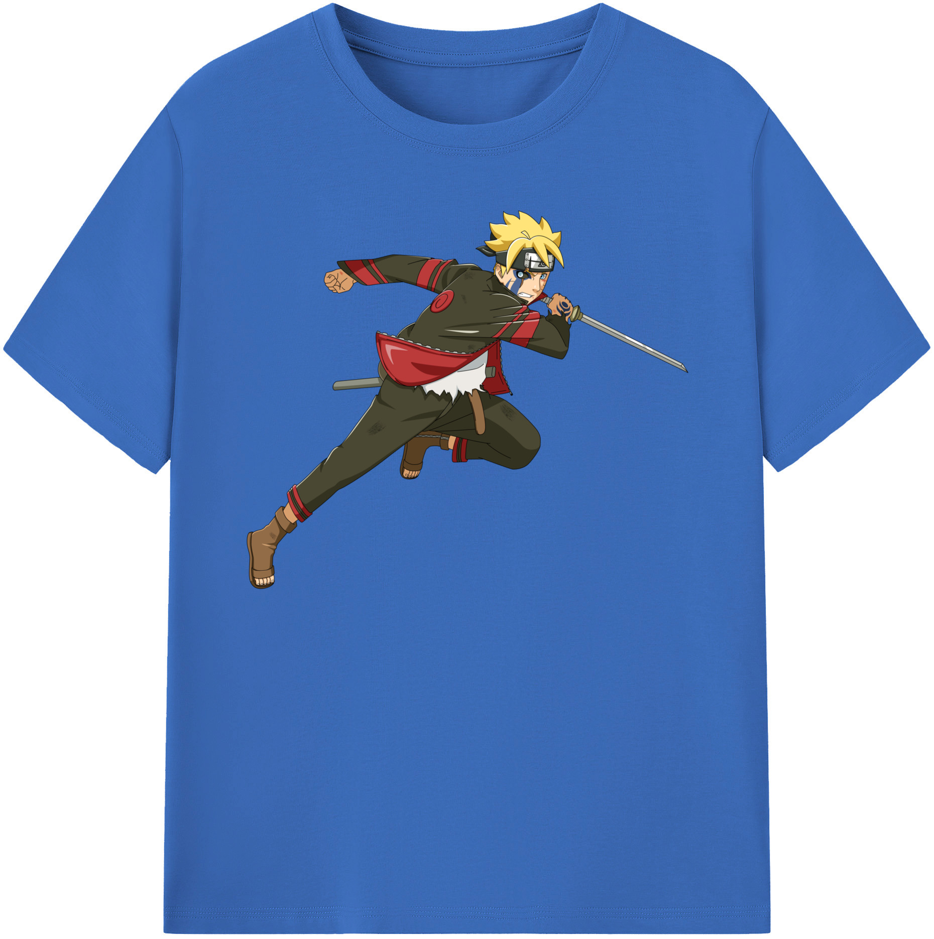 （画像用） NARUTO -ナルト- うずまき ボルト Uzumaki Boruto 綿100％半袖Tシャツ（フロントプリント）