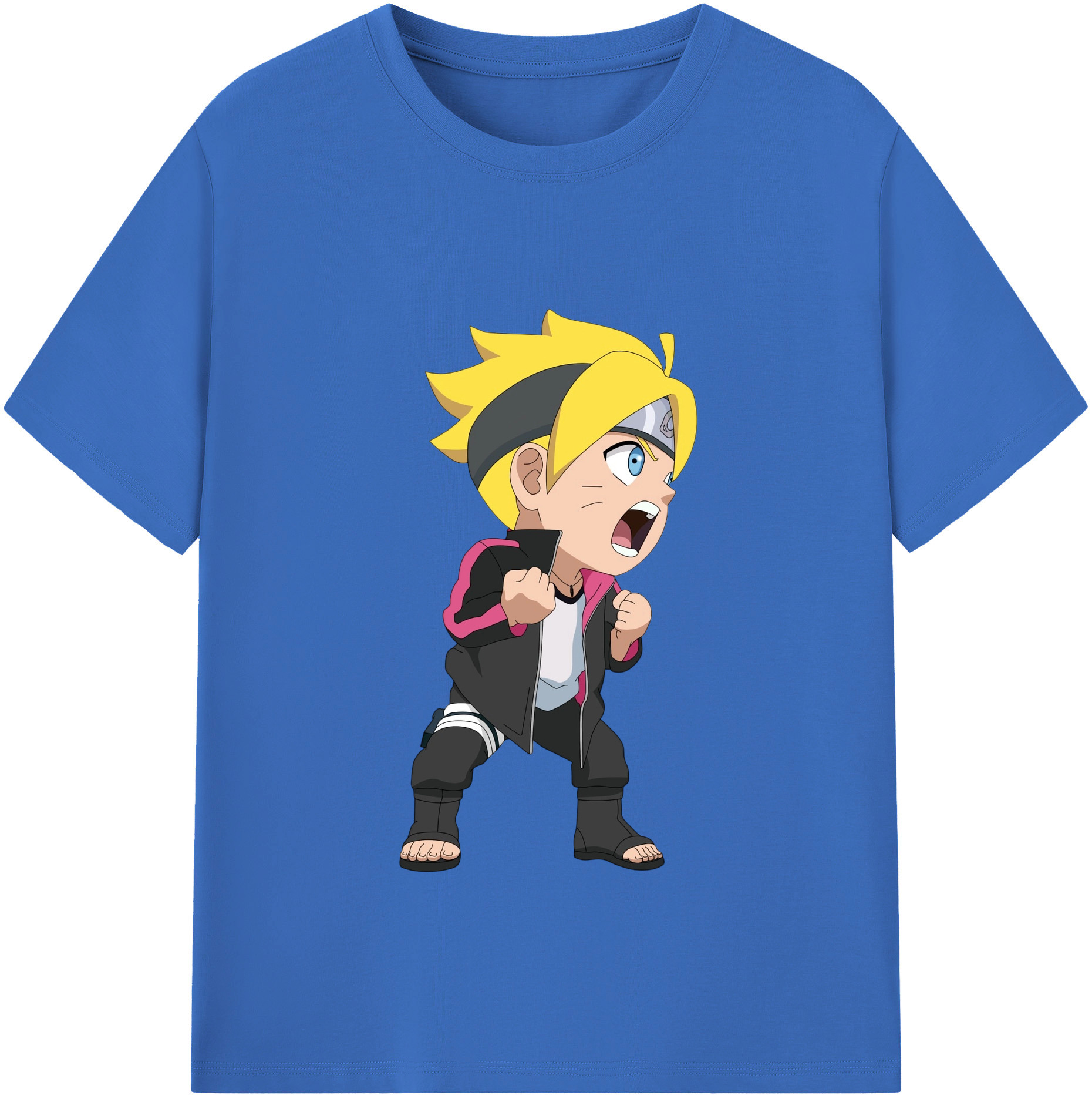 （画像用） NARUTO -ナルト- うずまき ボルト Uzumaki Boruto 綿100％半袖Tシャツ（フロントプリント）