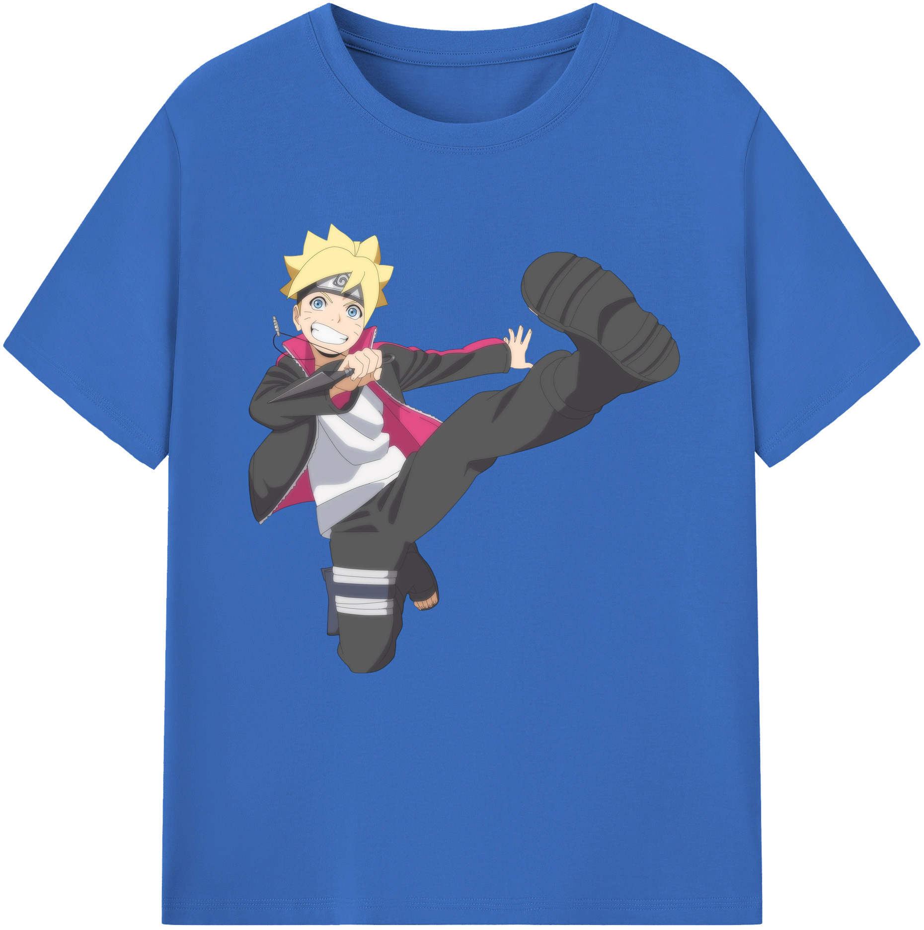 （画像用） NARUTO -ナルト- うずまき ボルト Uzumaki Boruto 綿100％半袖Tシャツ（フロントプリント）