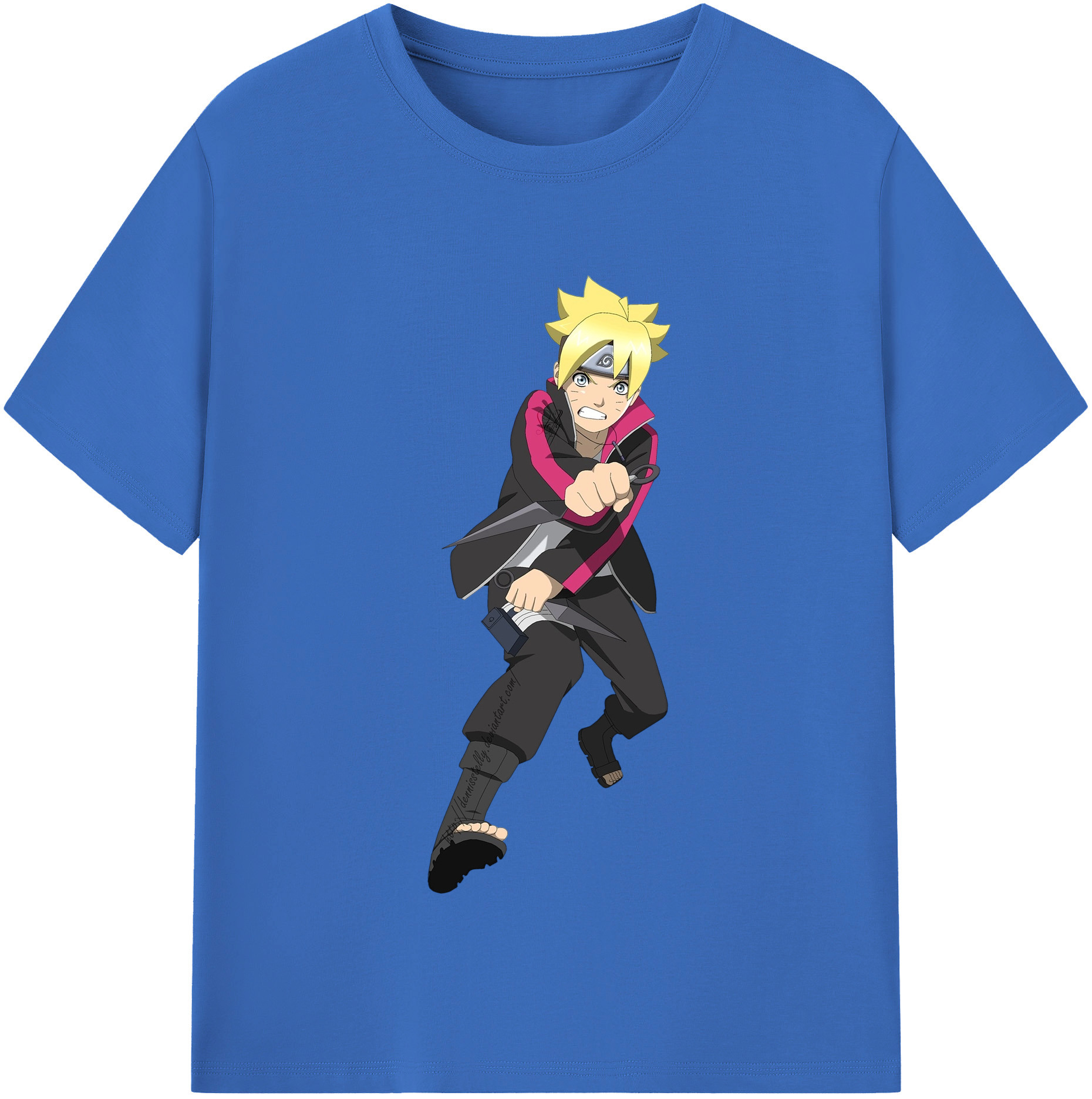 （画像用） NARUTO -ナルト- うずまき ボルト Uzumaki Boruto 綿100％半袖Tシャツ（フロントプリント）