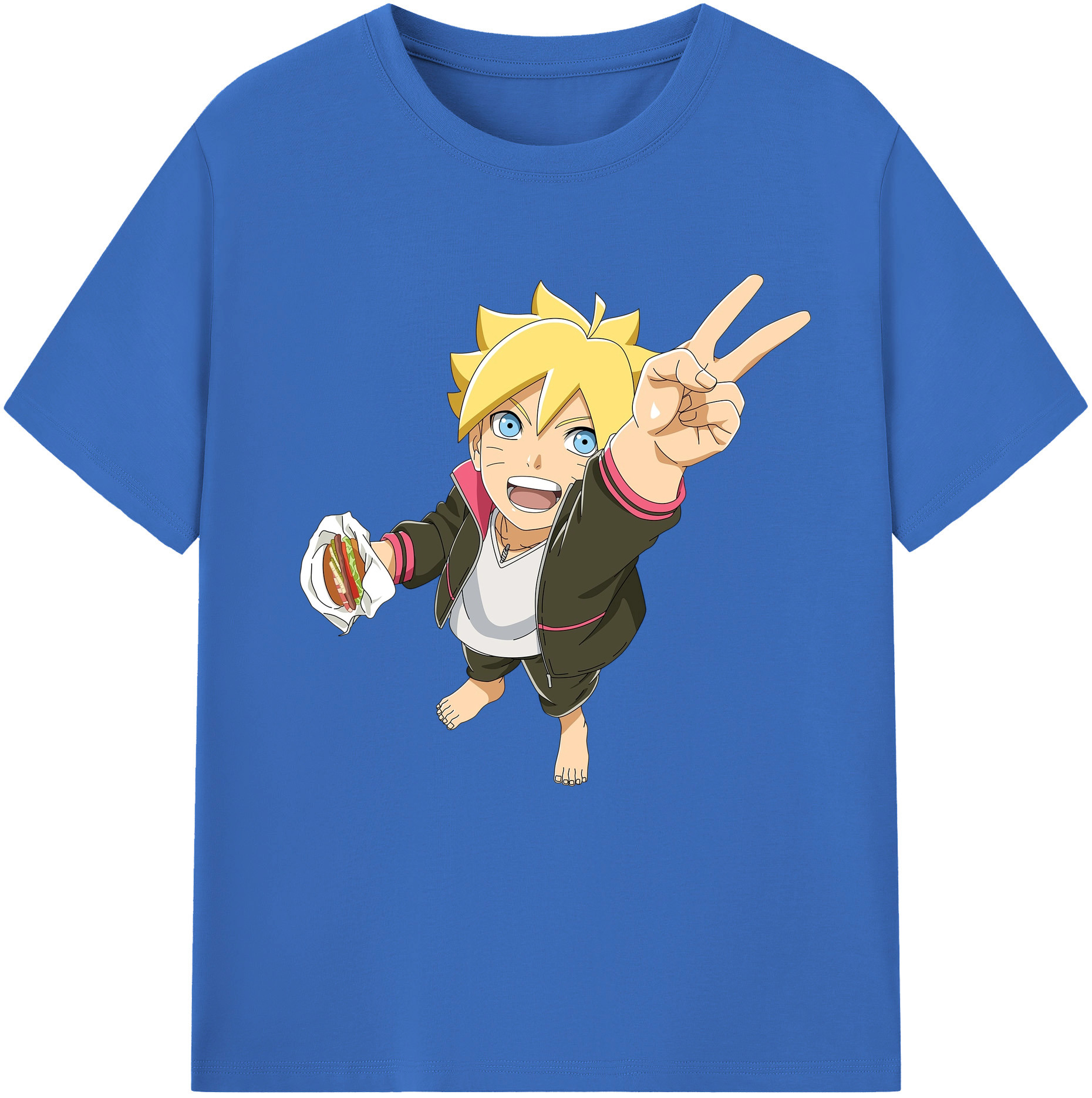 （画像用） NARUTO -ナルト- うずまき ボルト Uzumaki Boruto 綿100％半袖Tシャツ（フロントプリント）