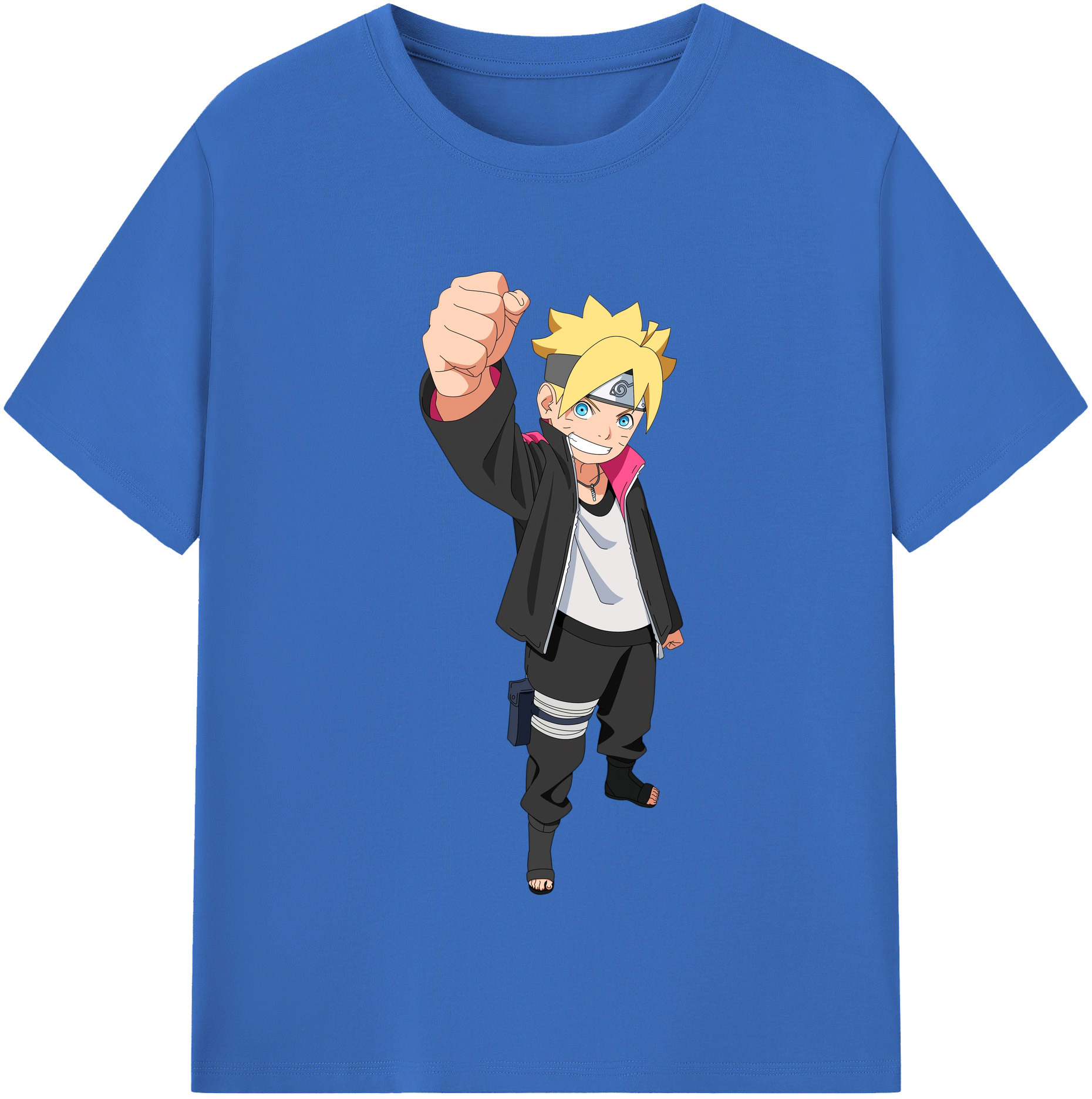 （画像用） NARUTO -ナルト- うずまき ボルト Uzumaki Boruto 綿100％半袖Tシャツ（フロントプリント）