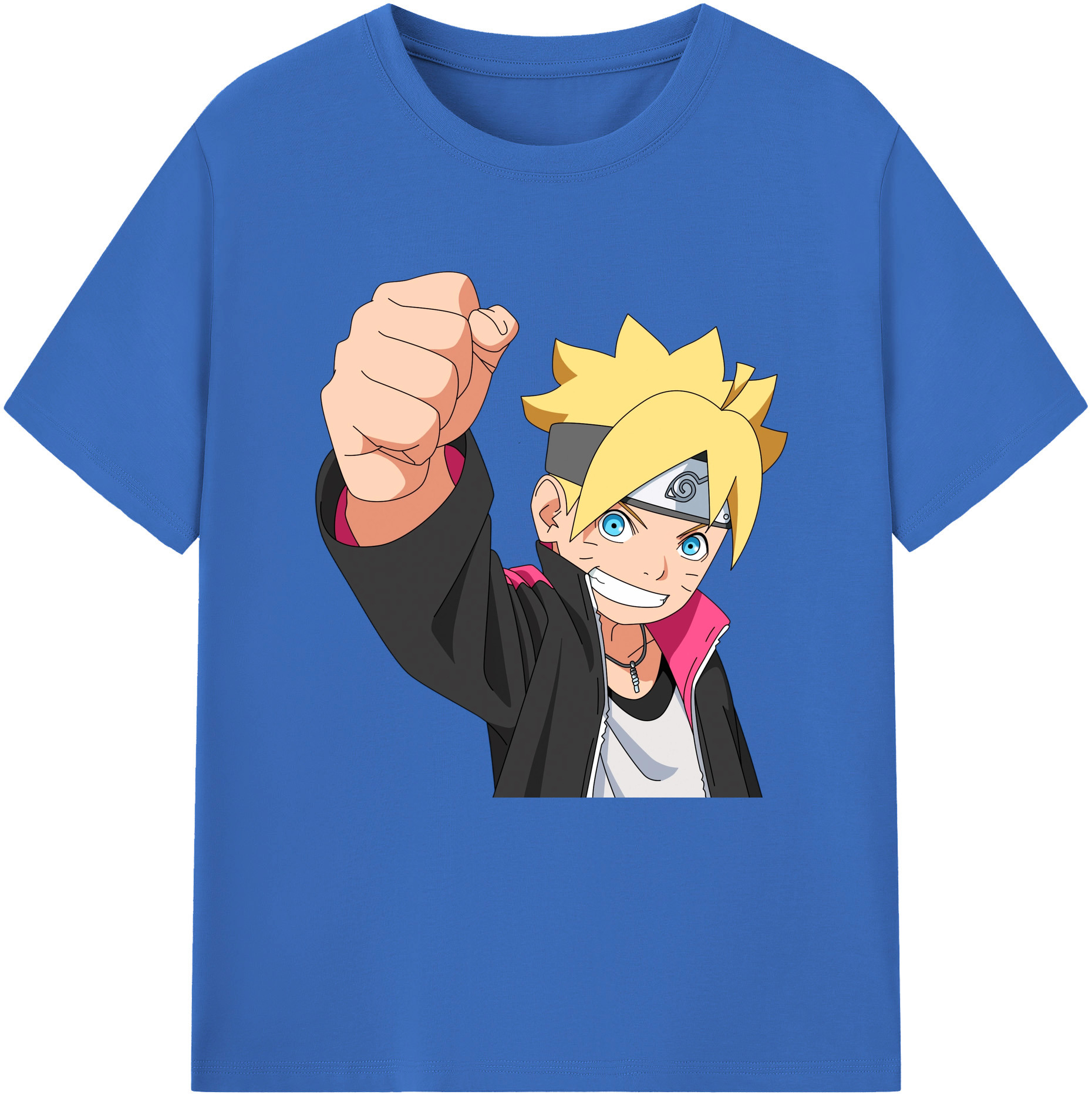 （画像用） NARUTO -ナルト- うずまき ボルト Uzumaki Boruto 綿100％半袖Tシャツ（フロントプリント）