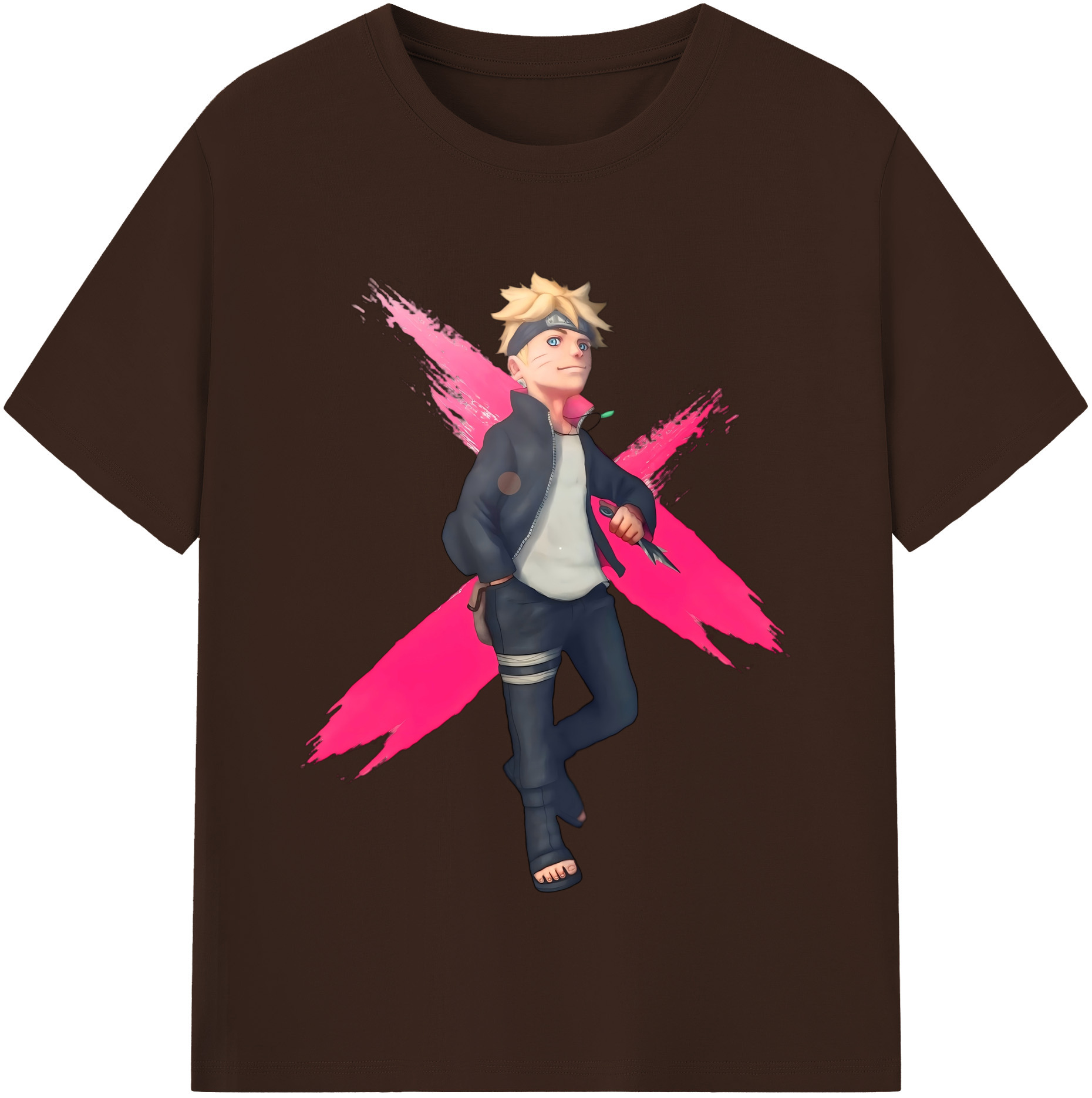 （画像用） NARUTO -ナルト- うずまき ボルト Uzumaki Boruto 綿100％半袖Tシャツ（フロントプリント）