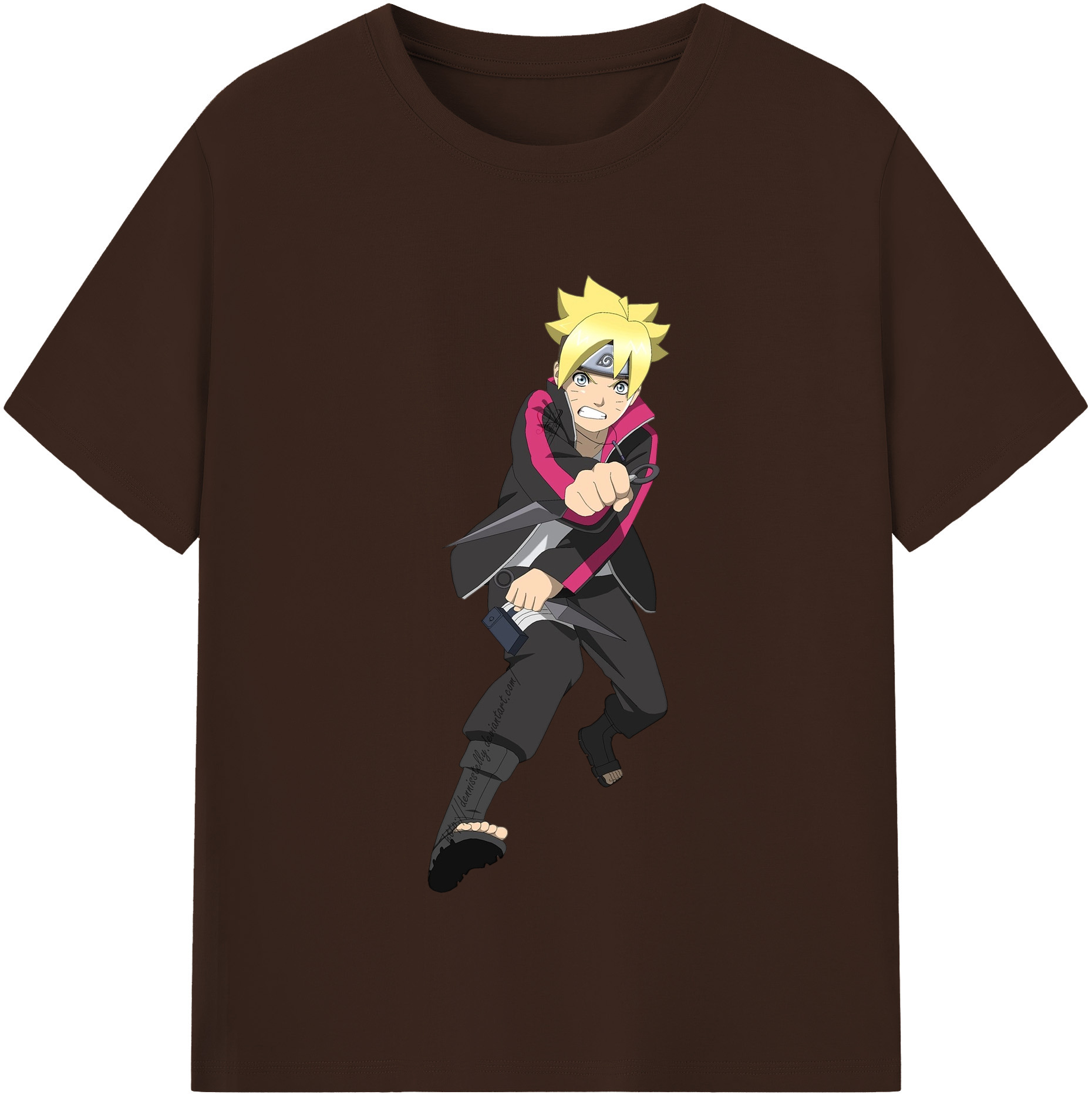 （画像用） NARUTO -ナルト- うずまき ボルト Uzumaki Boruto 綿100％半袖Tシャツ（フロントプリント）