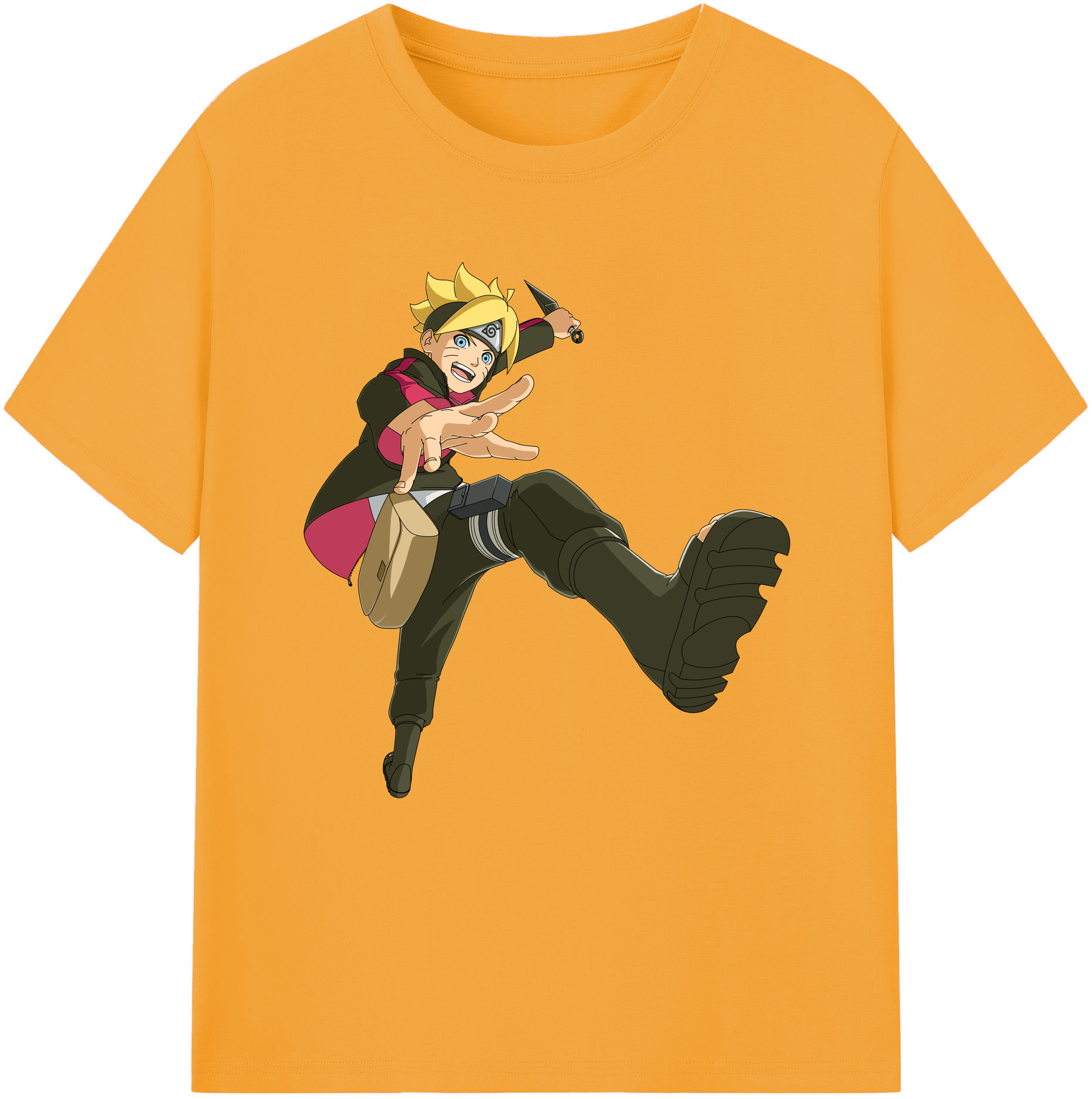 （画像用） NARUTO -ナルト- うずまき ボルト Uzumaki Boruto 綿100％半袖Tシャツ（フロントプリント）