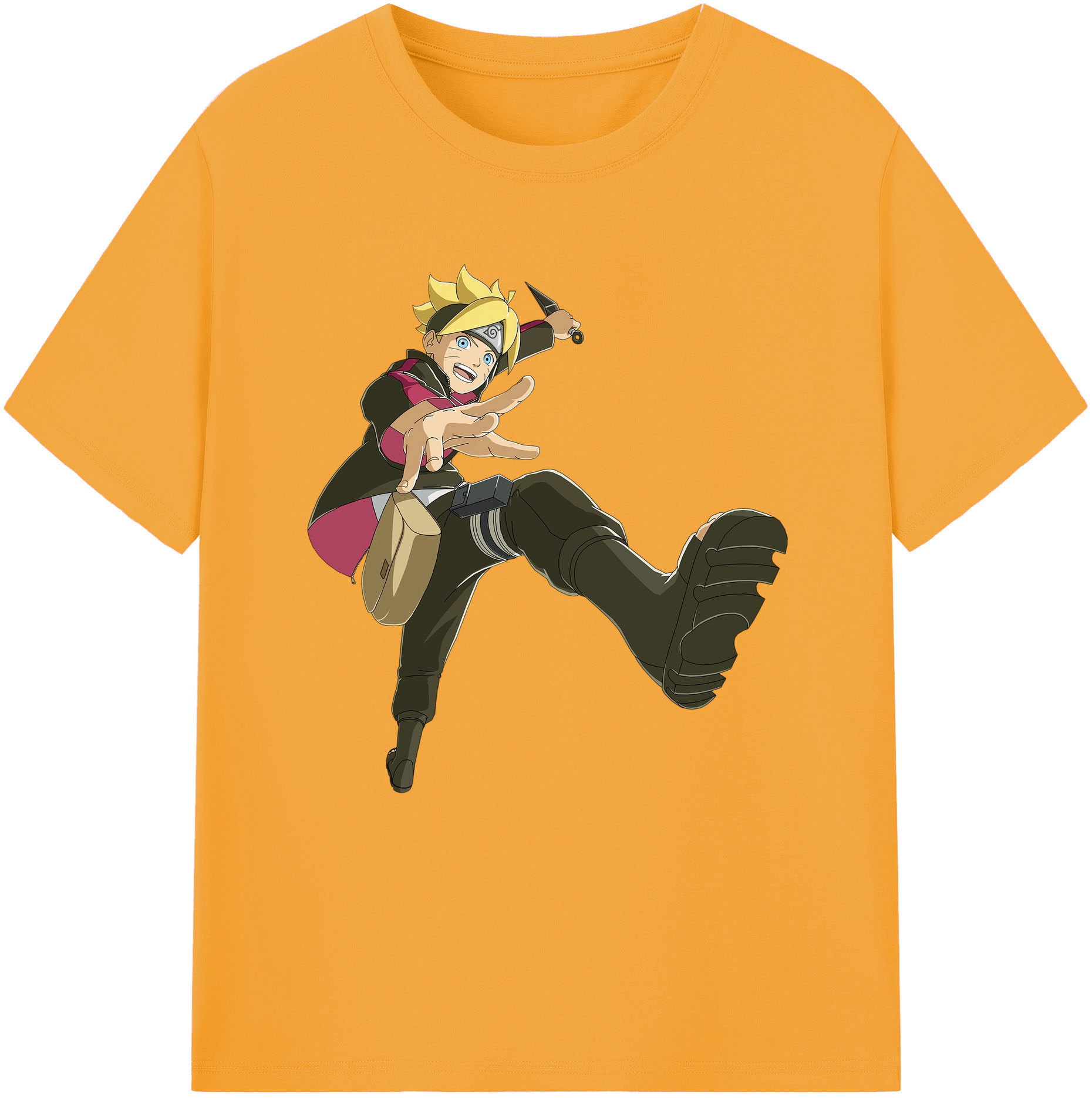 （画像用） NARUTO -ナルト- うずまき ボルト Uzumaki Boruto 綿100％半袖Tシャツ（フロントプリント）