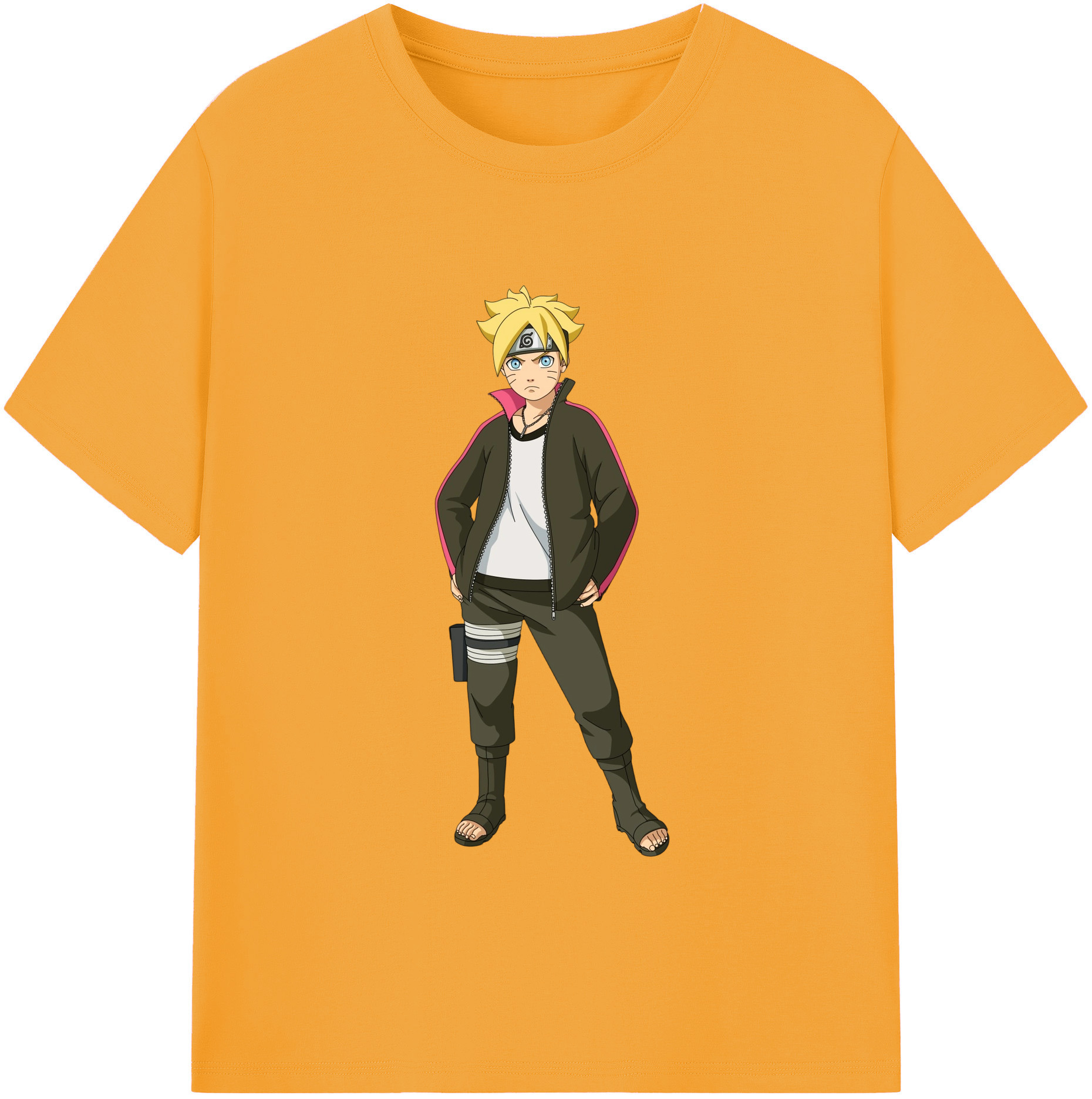 （画像用） NARUTO -ナルト- うずまき ボルト Uzumaki Boruto 綿100％半袖Tシャツ（フロントプリント）