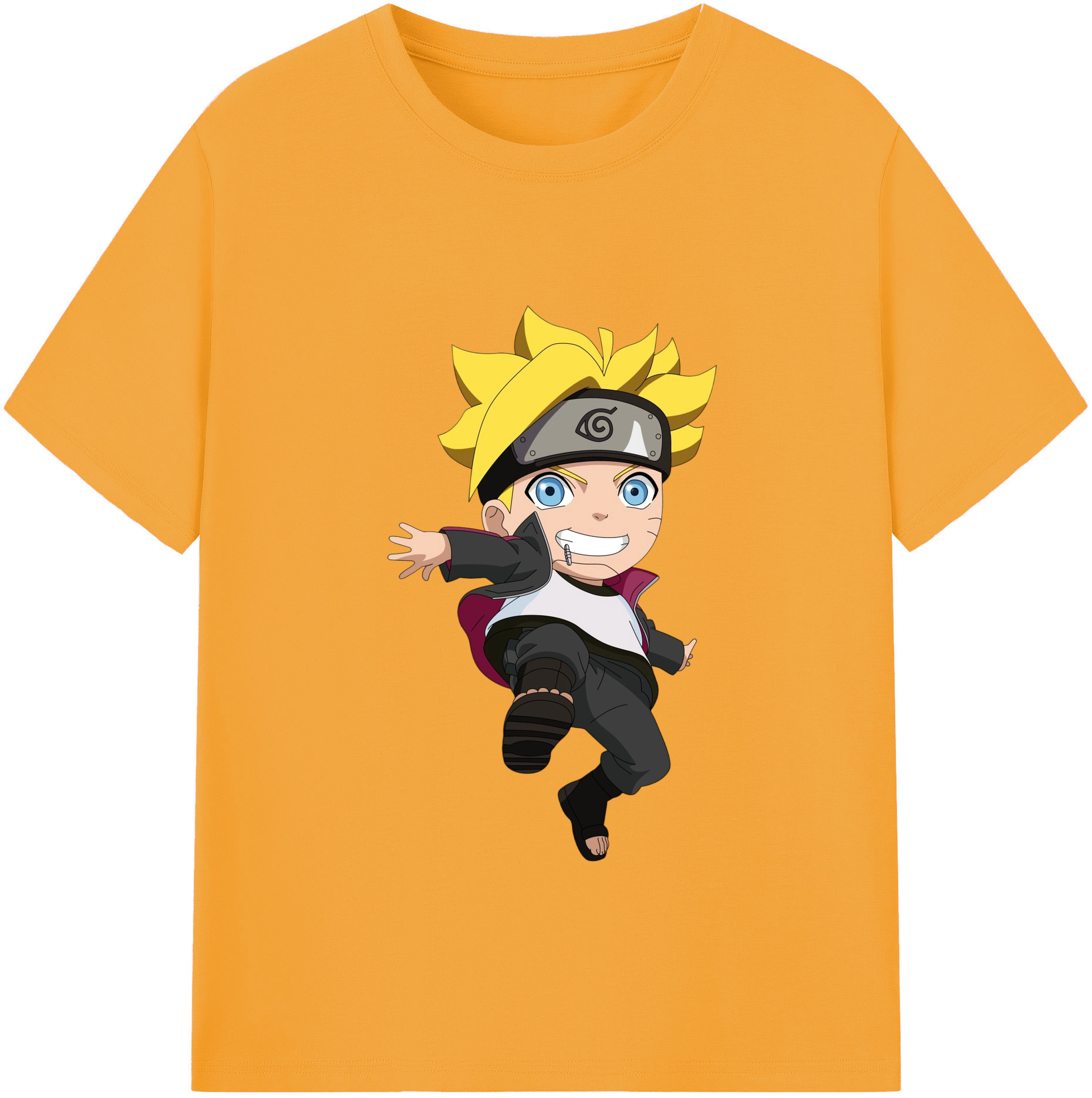 （画像用） NARUTO -ナルト- うずまき ボルト Uzumaki Boruto 綿100％半袖Tシャツ（フロントプリント）