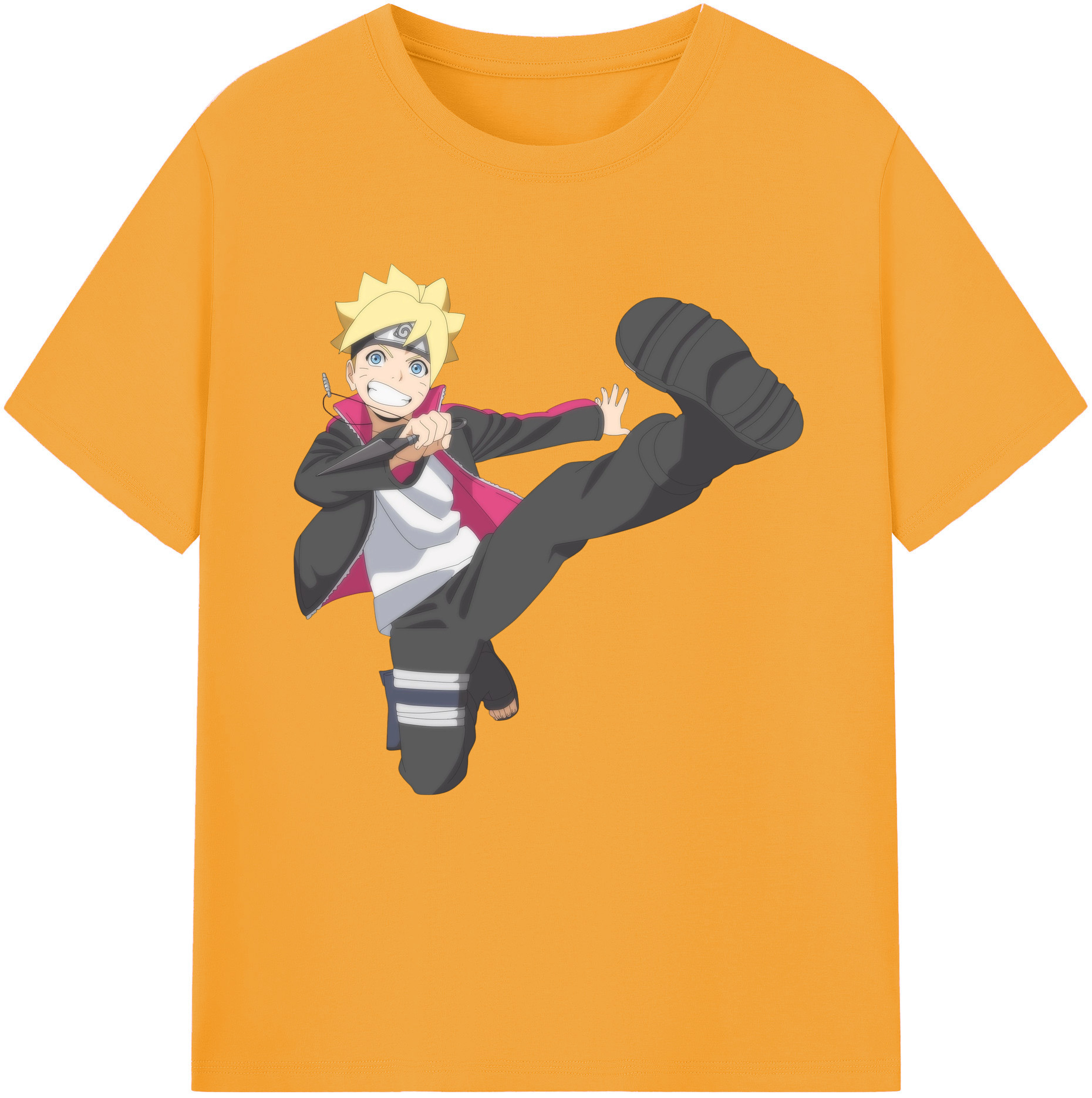 （画像用） NARUTO -ナルト- うずまき ボルト Uzumaki Boruto 綿100％半袖Tシャツ（フロントプリント）