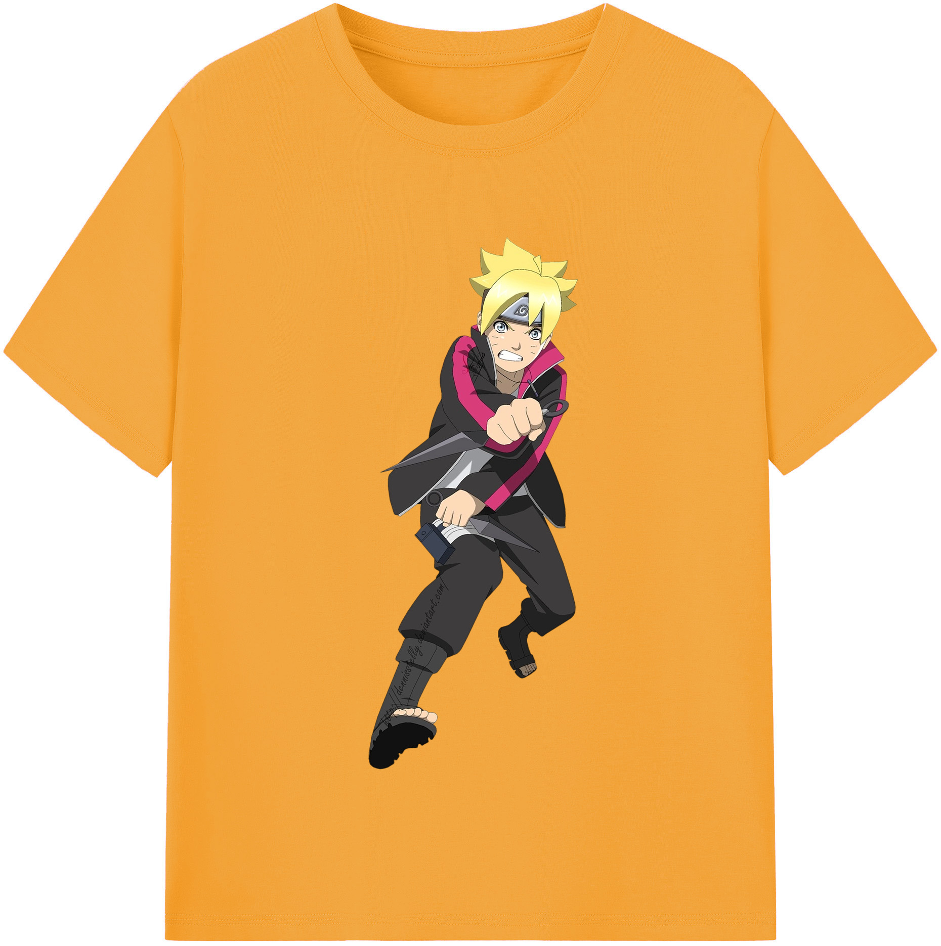 （画像用） NARUTO -ナルト- うずまき ボルト Uzumaki Boruto 綿100％半袖Tシャツ（フロントプリント）