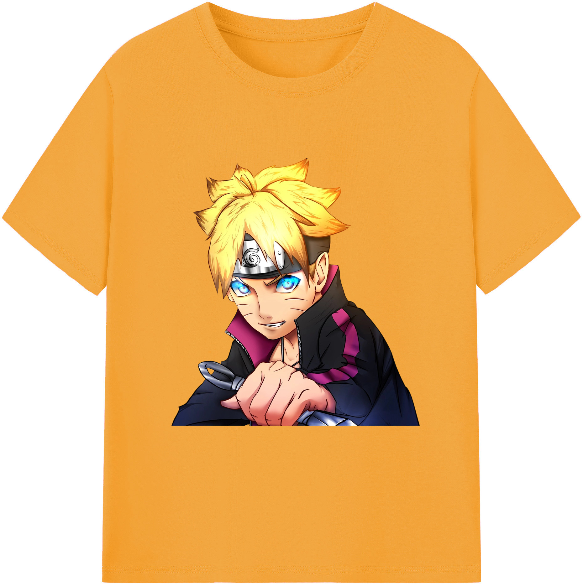 （画像用） NARUTO -ナルト- うずまき ボルト Uzumaki Boruto 綿100％半袖Tシャツ（フロントプリント）