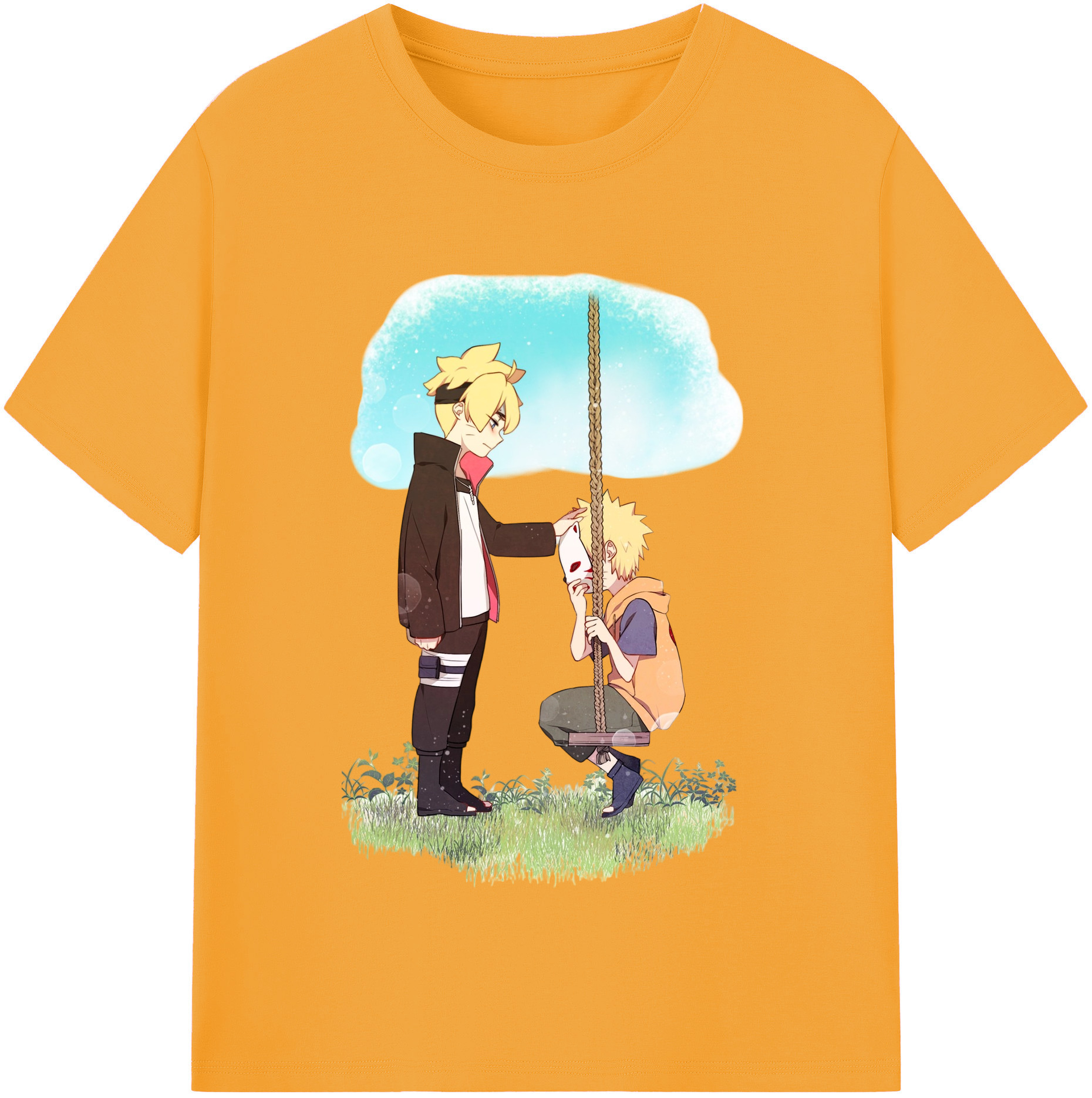 （画像用） NARUTO -ナルト- うずまき ボルト Uzumaki Boruto 綿100％半袖Tシャツ（フロントプリント）