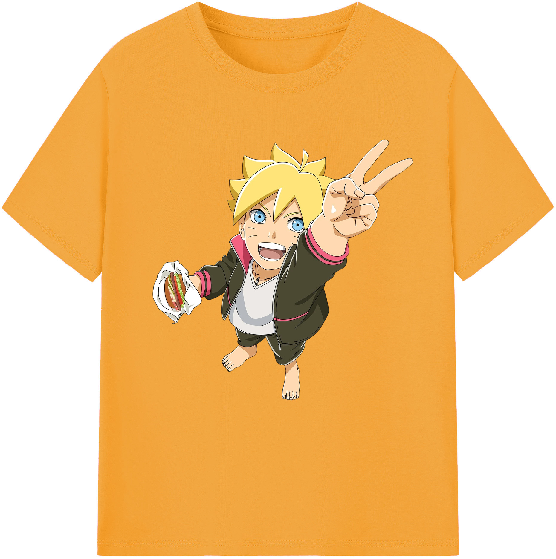 （画像用） NARUTO -ナルト- うずまき ボルト Uzumaki Boruto 綿100％半袖Tシャツ（フロントプリント）