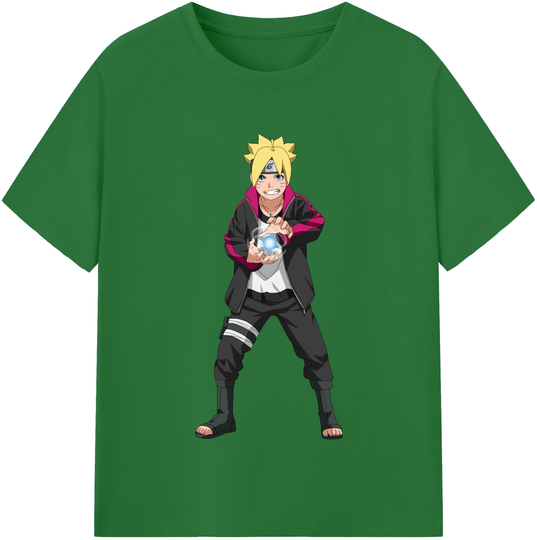 （画像用） NARUTO -ナルト- うずまき ボルト Uzumaki Boruto 綿100％半袖Tシャツ（フロントプリント）