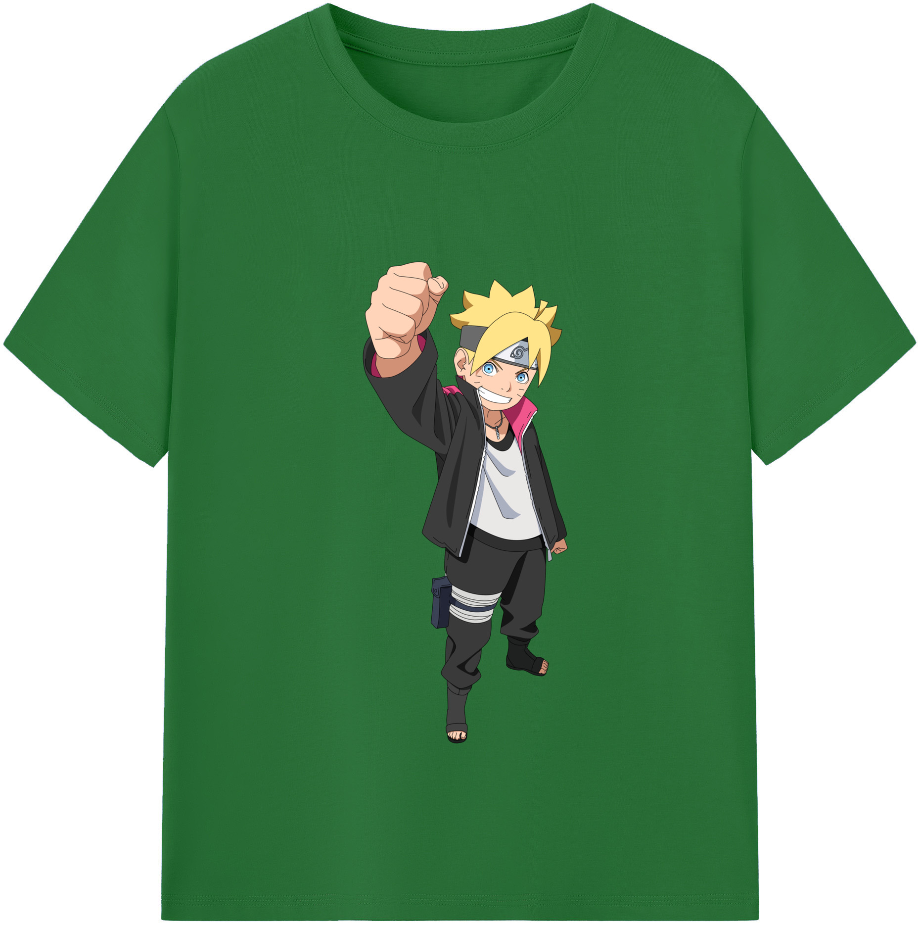 （画像用） NARUTO -ナルト- うずまき ボルト Uzumaki Boruto 綿100％半袖Tシャツ（フロントプリント）