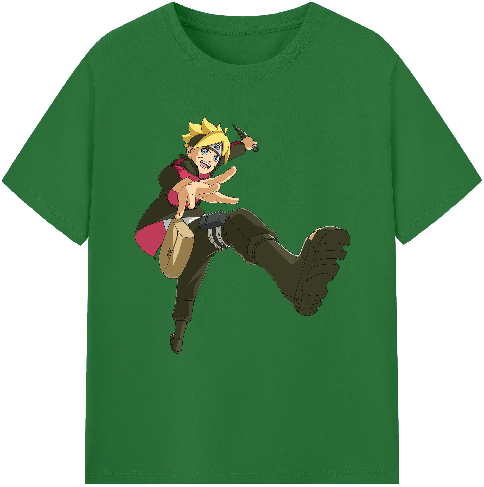 （画像用） NARUTO -ナルト- うずまき ボルト Uzumaki Boruto 綿100％半袖Tシャツ（フロントプリント）