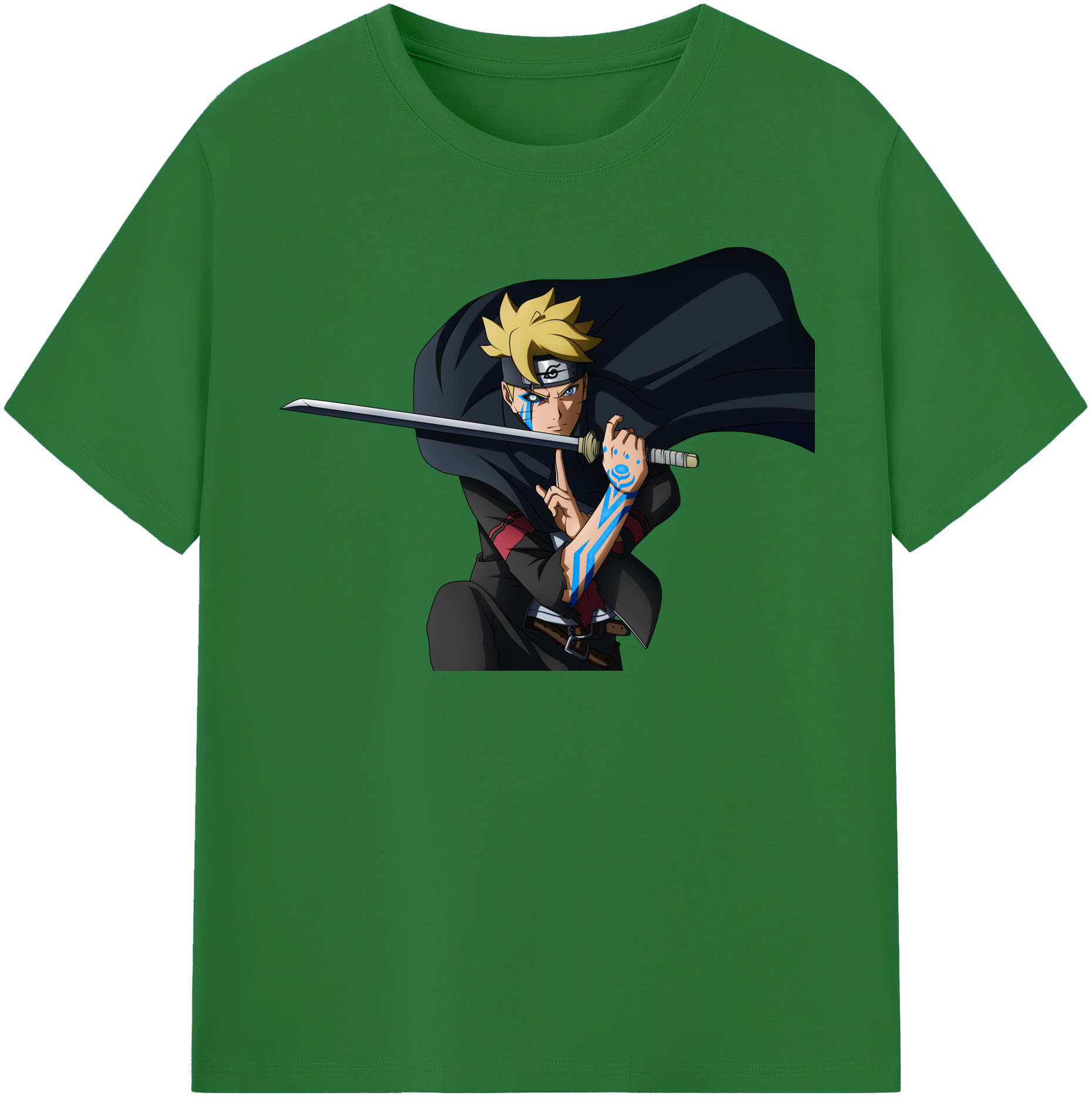 （画像用） NARUTO -ナルト- うずまき ボルト Uzumaki Boruto 綿100％半袖Tシャツ（フロントプリント）