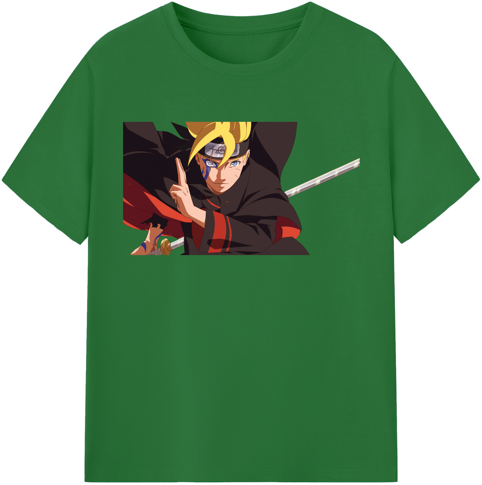 （画像用） NARUTO -ナルト- うずまき ボルト Uzumaki Boruto 綿100％半袖Tシャツ（フロントプリント）