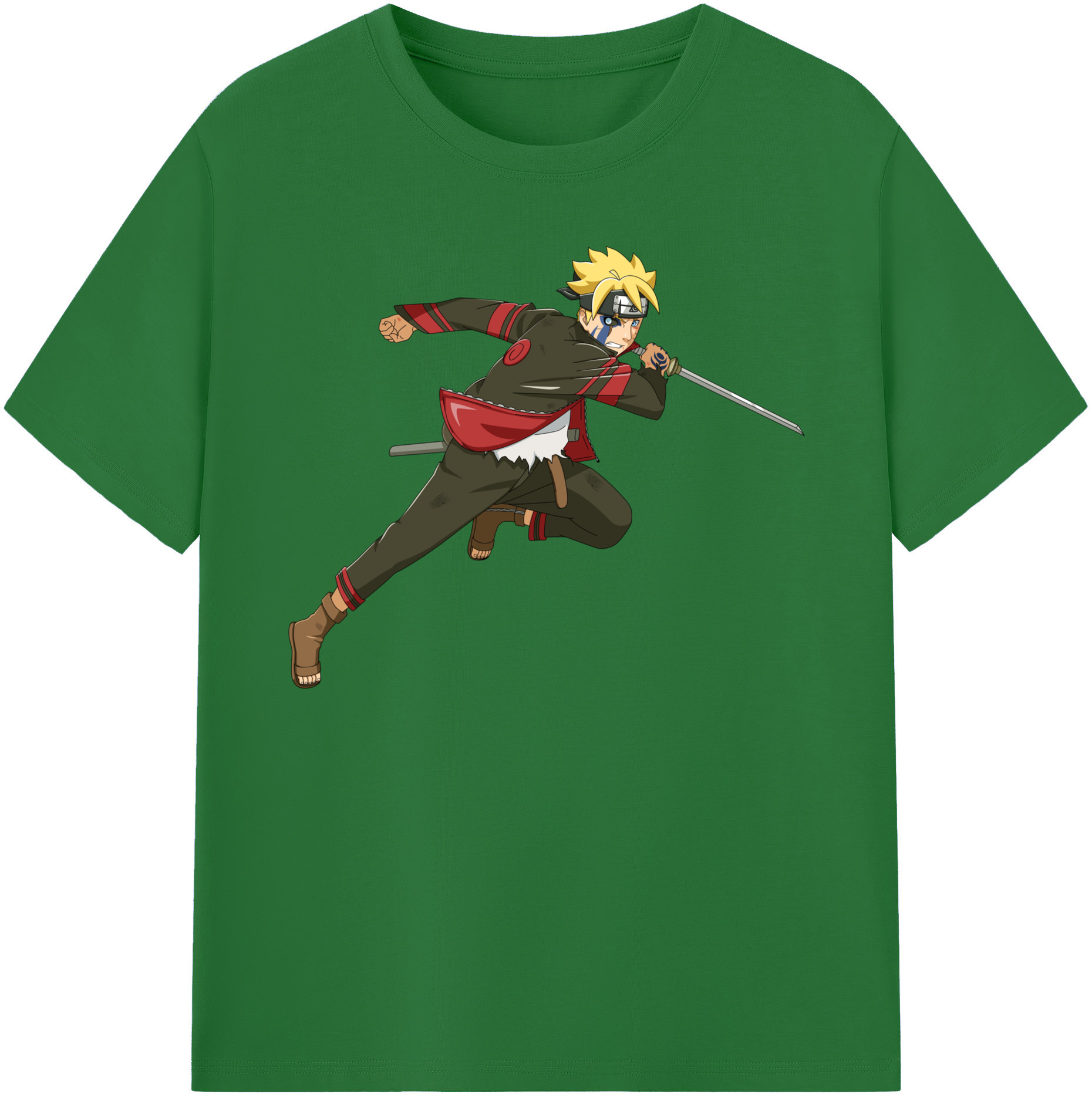 （画像用） NARUTO -ナルト- うずまき ボルト Uzumaki Boruto 綿100％半袖Tシャツ（フロントプリント）