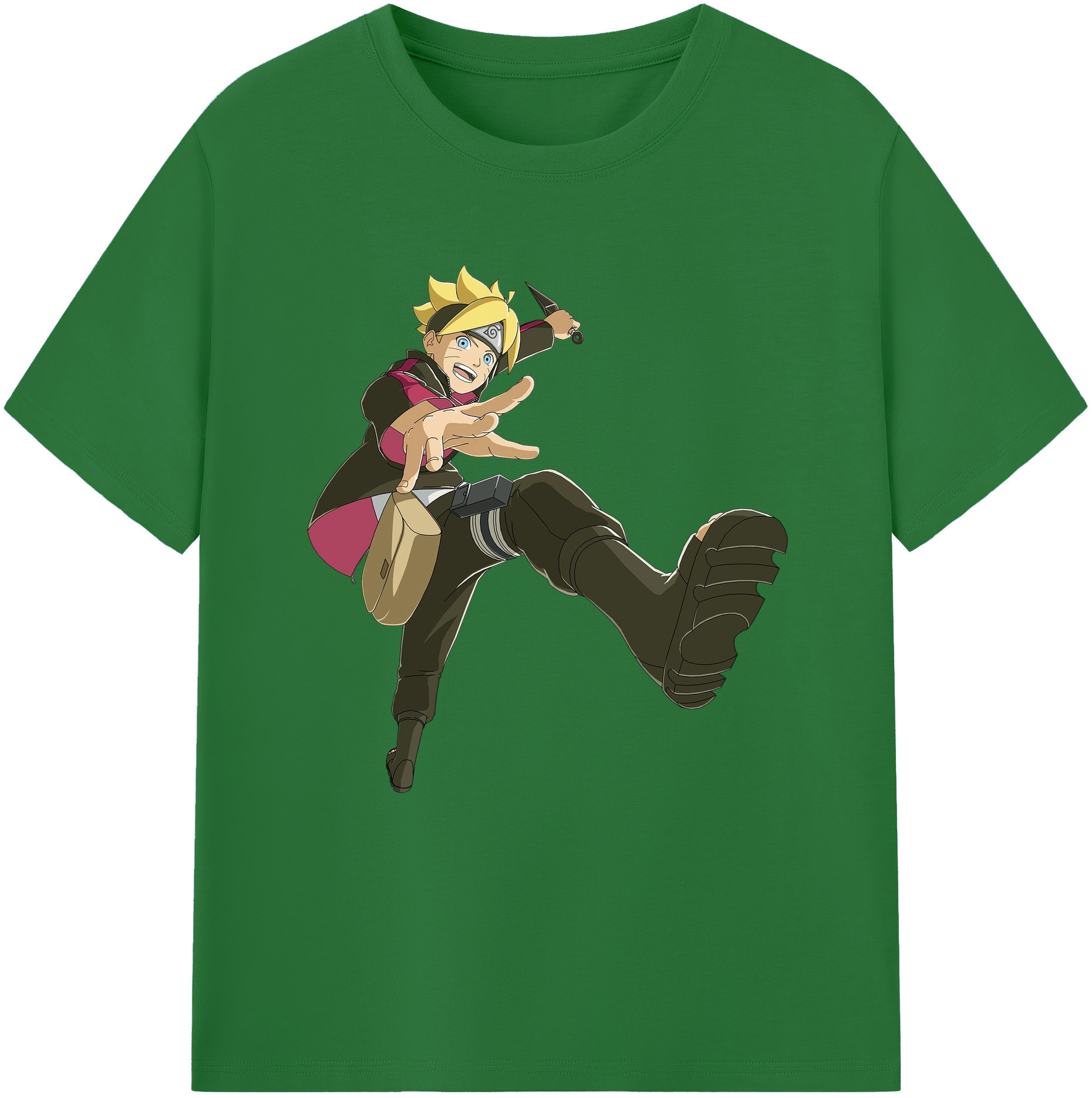 （画像用） NARUTO -ナルト- うずまき ボルト Uzumaki Boruto 綿100％半袖Tシャツ（フロントプリント）