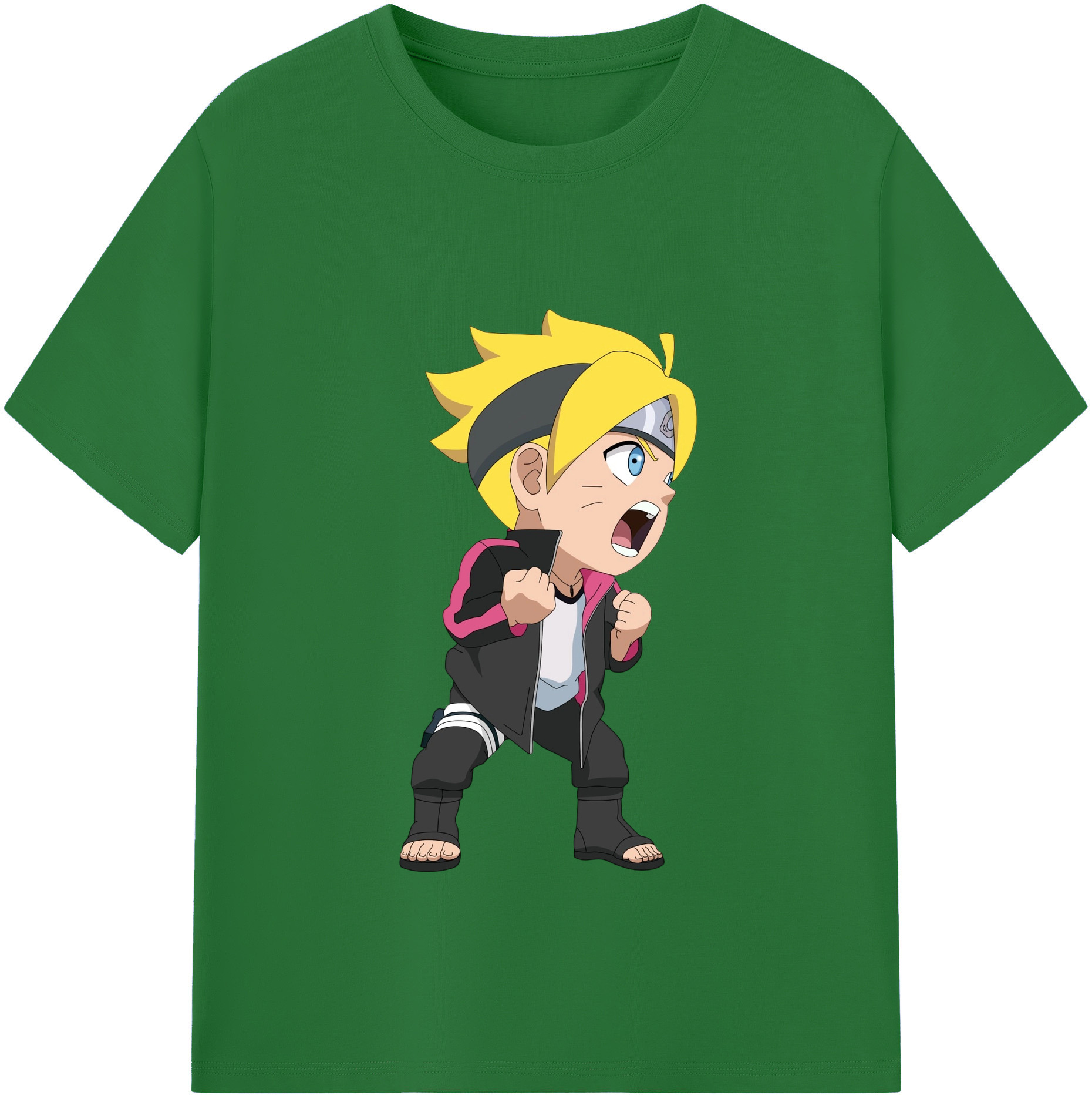 （画像用） NARUTO -ナルト- うずまき ボルト Uzumaki Boruto 綿100％半袖Tシャツ（フロントプリント）