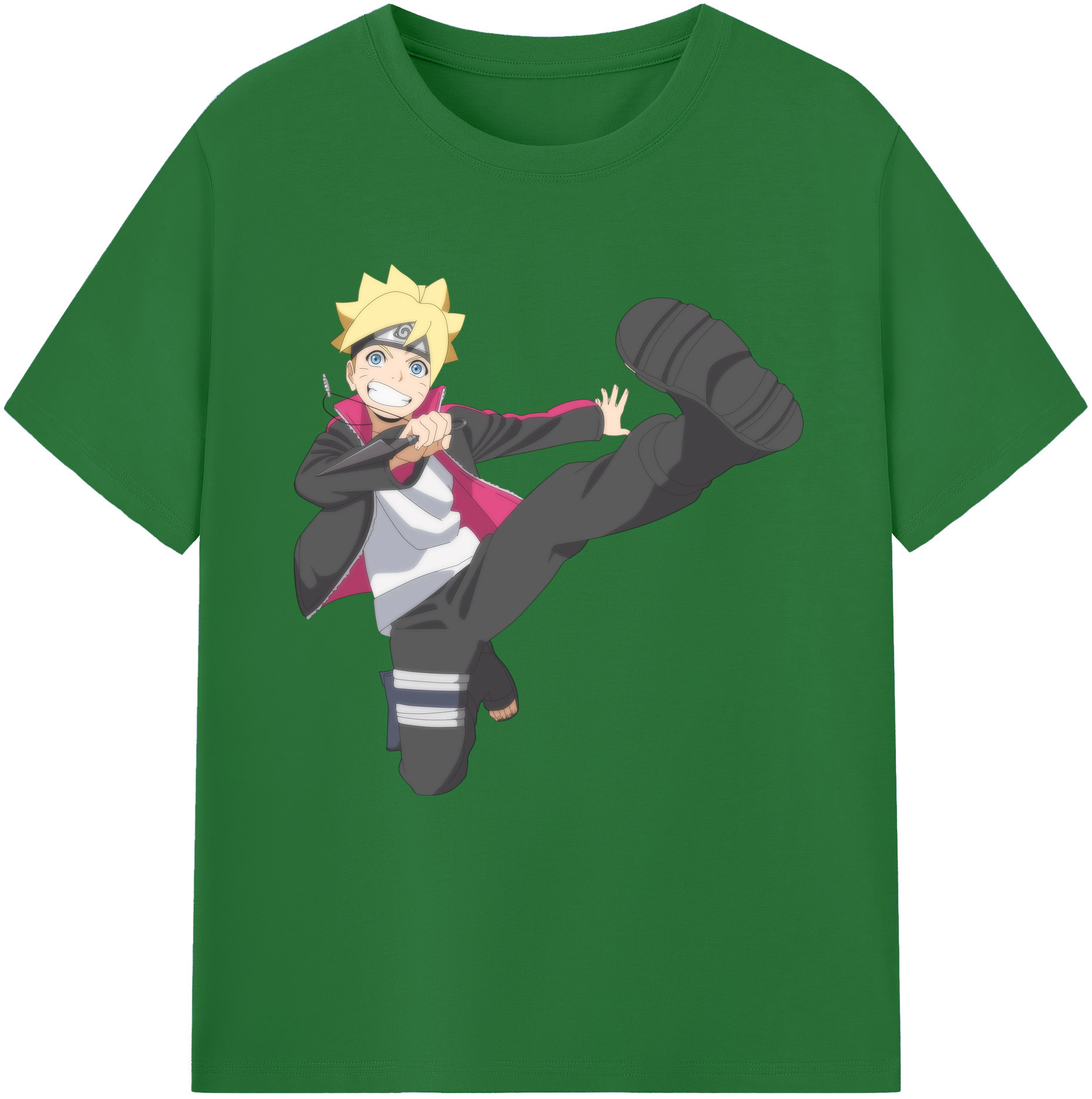 （画像用） NARUTO -ナルト- うずまき ボルト Uzumaki Boruto 綿100％半袖Tシャツ（フロントプリント）