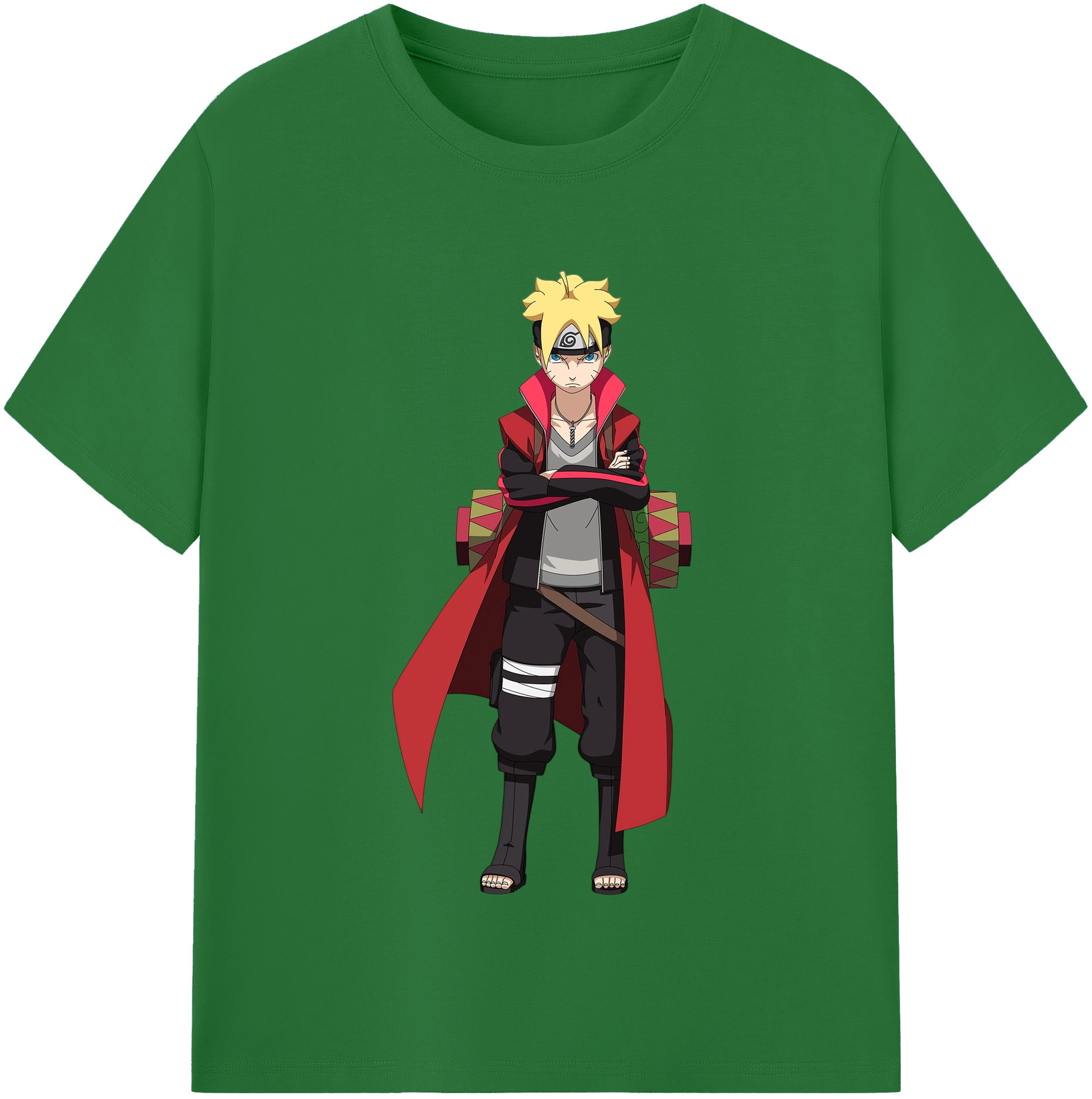 （画像用） NARUTO -ナルト- うずまき ボルト Uzumaki Boruto 綿100％半袖Tシャツ（フロントプリント）