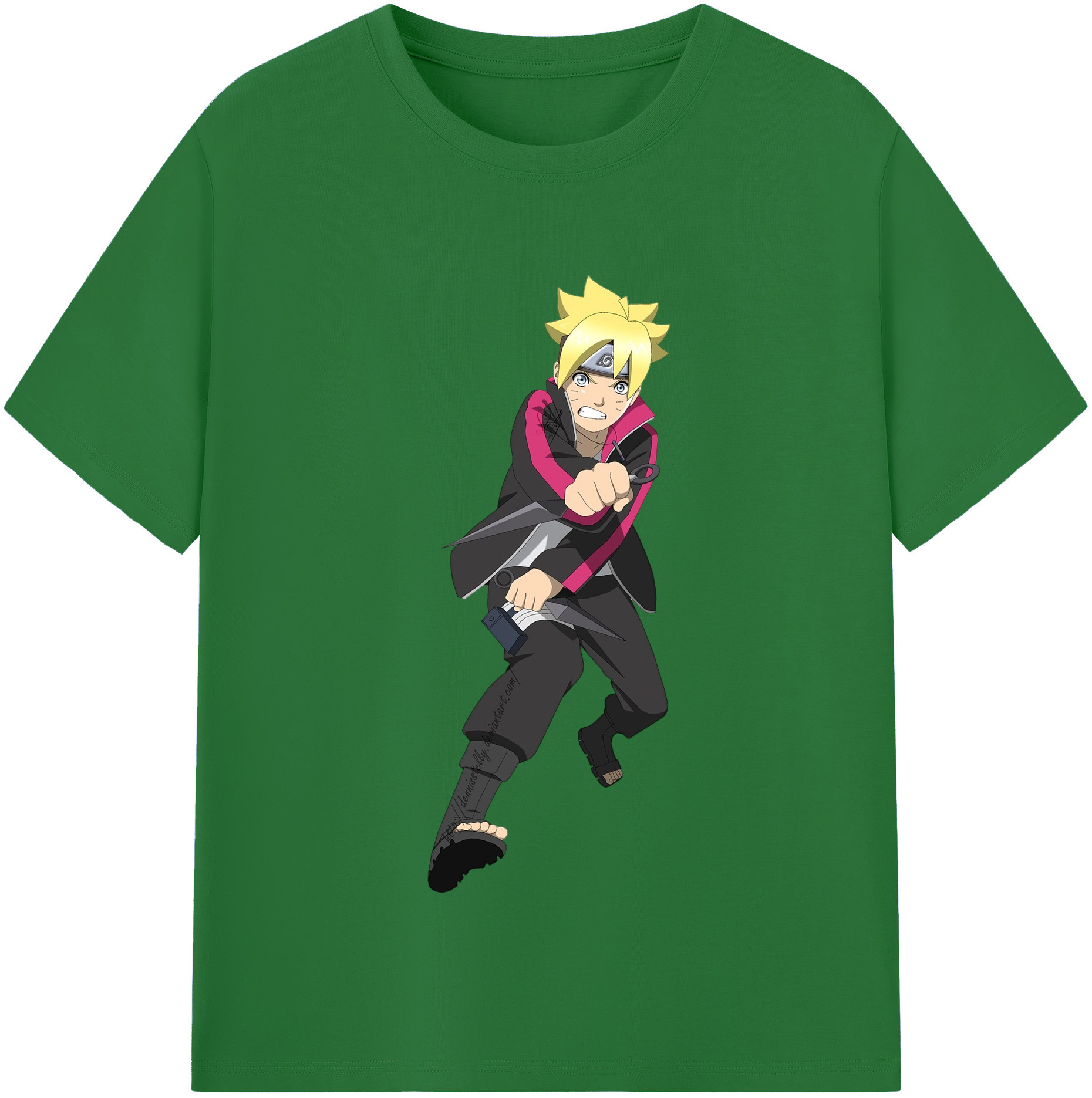 （画像用） NARUTO -ナルト- うずまき ボルト Uzumaki Boruto 綿100％半袖Tシャツ（フロントプリント）
