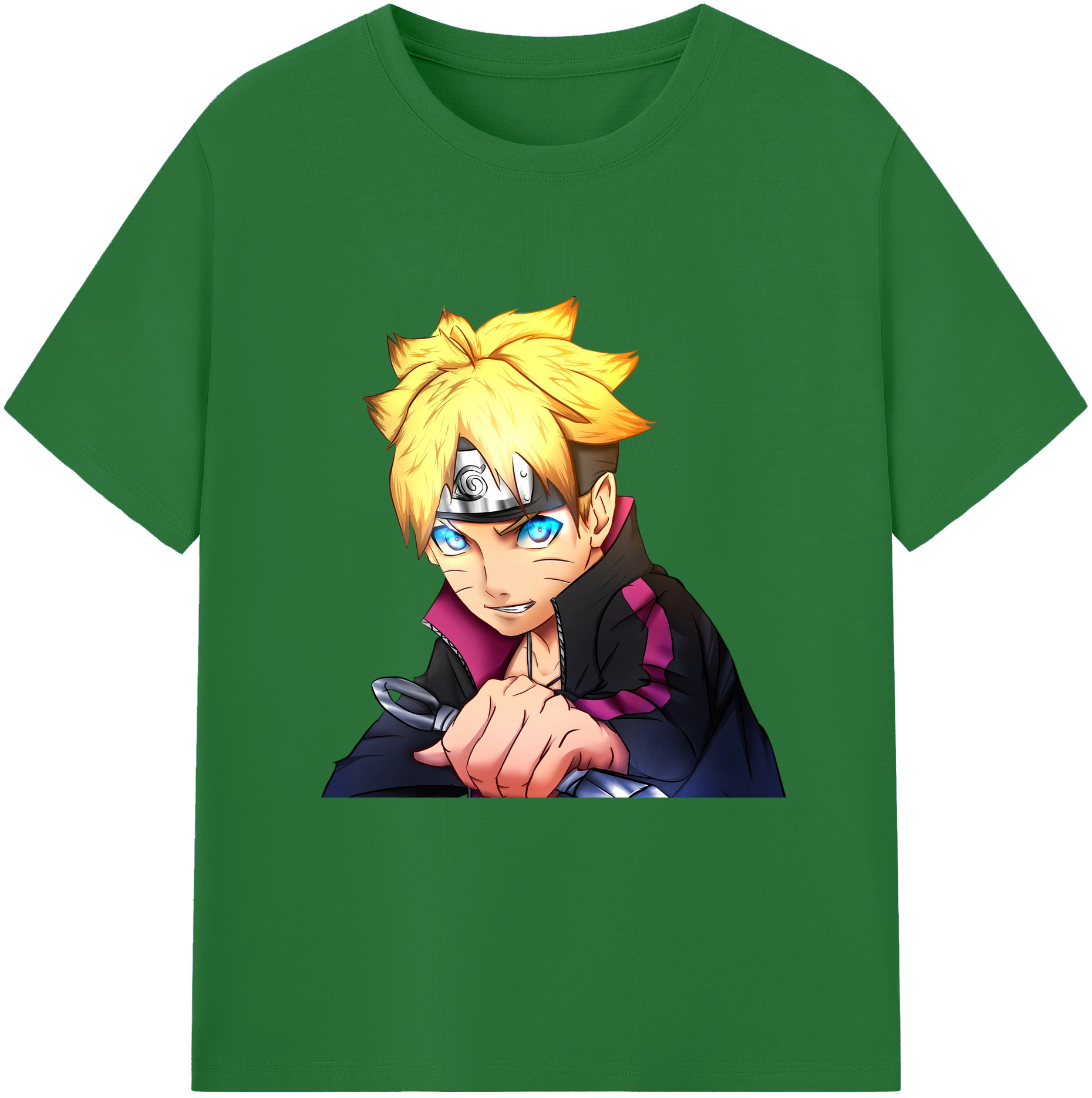 （画像用） NARUTO -ナルト- うずまき ボルト Uzumaki Boruto 綿100％半袖Tシャツ（フロントプリント）
