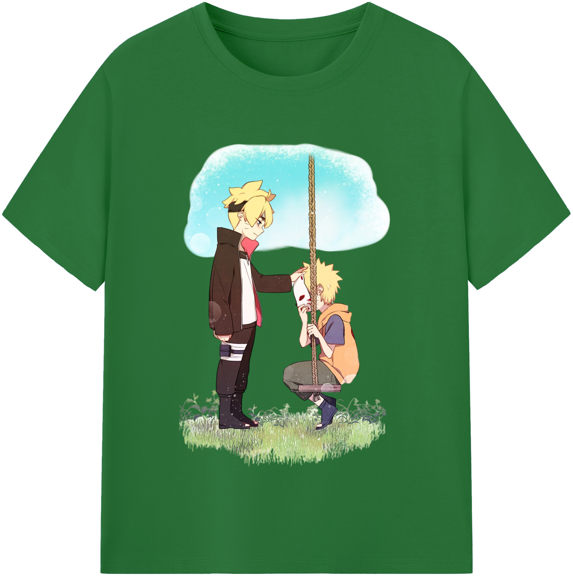 （画像用） NARUTO -ナルト- うずまき ボルト Uzumaki Boruto 綿100％半袖Tシャツ（フロントプリント）