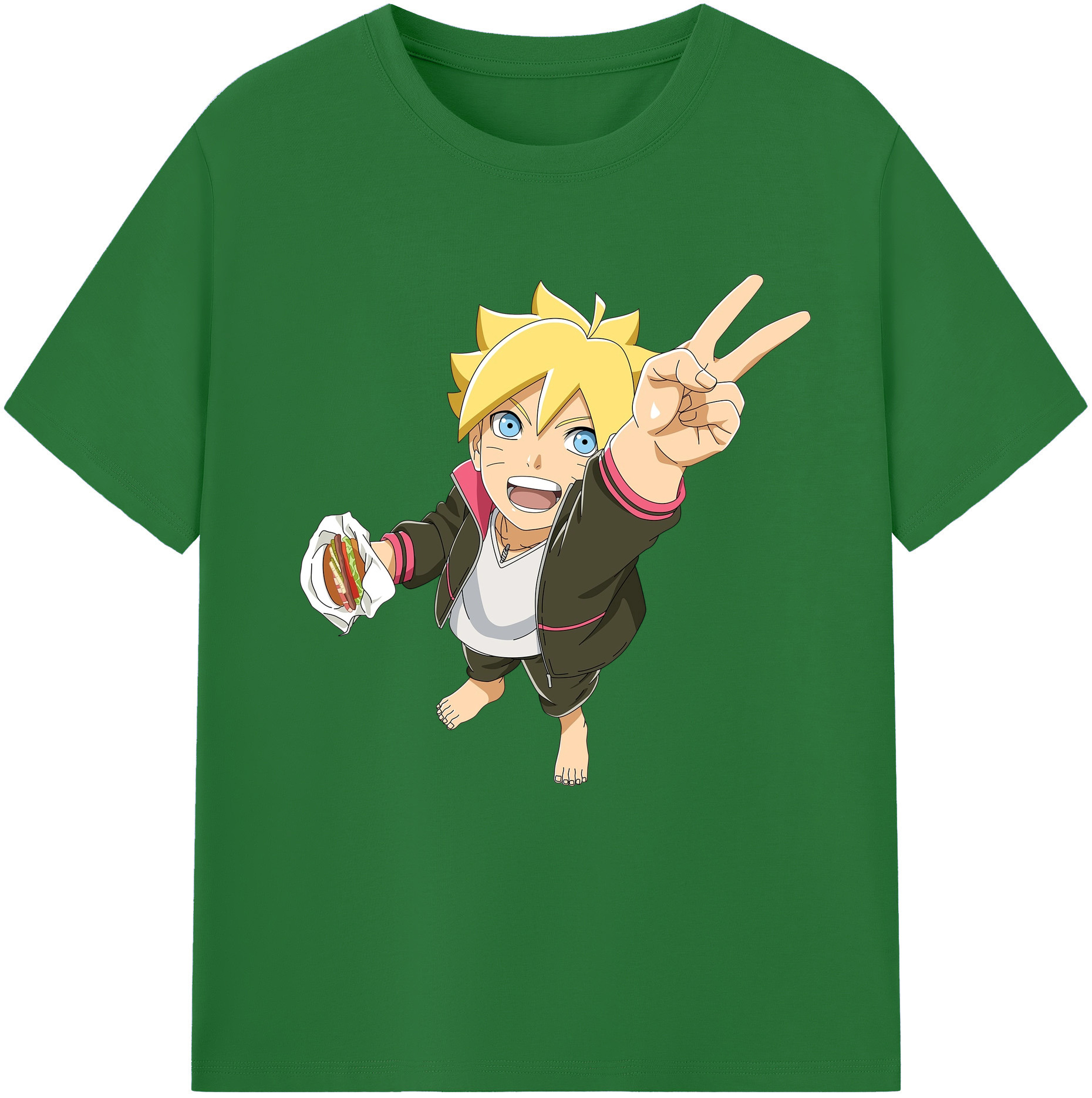 （画像用） NARUTO -ナルト- うずまき ボルト Uzumaki Boruto 綿100％半袖Tシャツ（フロントプリント）