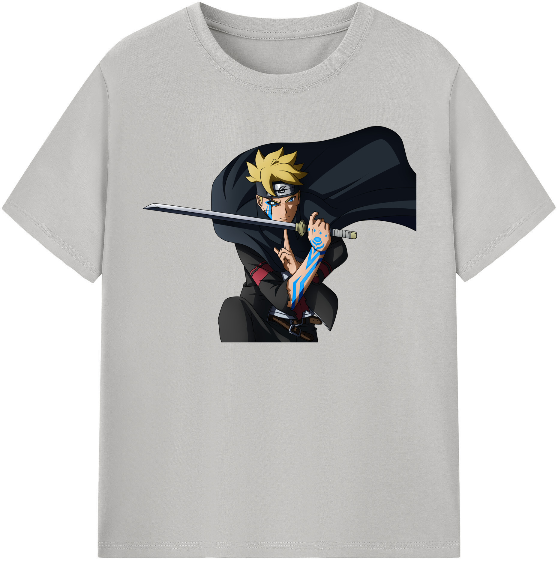（画像用） NARUTO -ナルト- うずまき ボルト Uzumaki Boruto 綿100％半袖Tシャツ（フロントプリント）