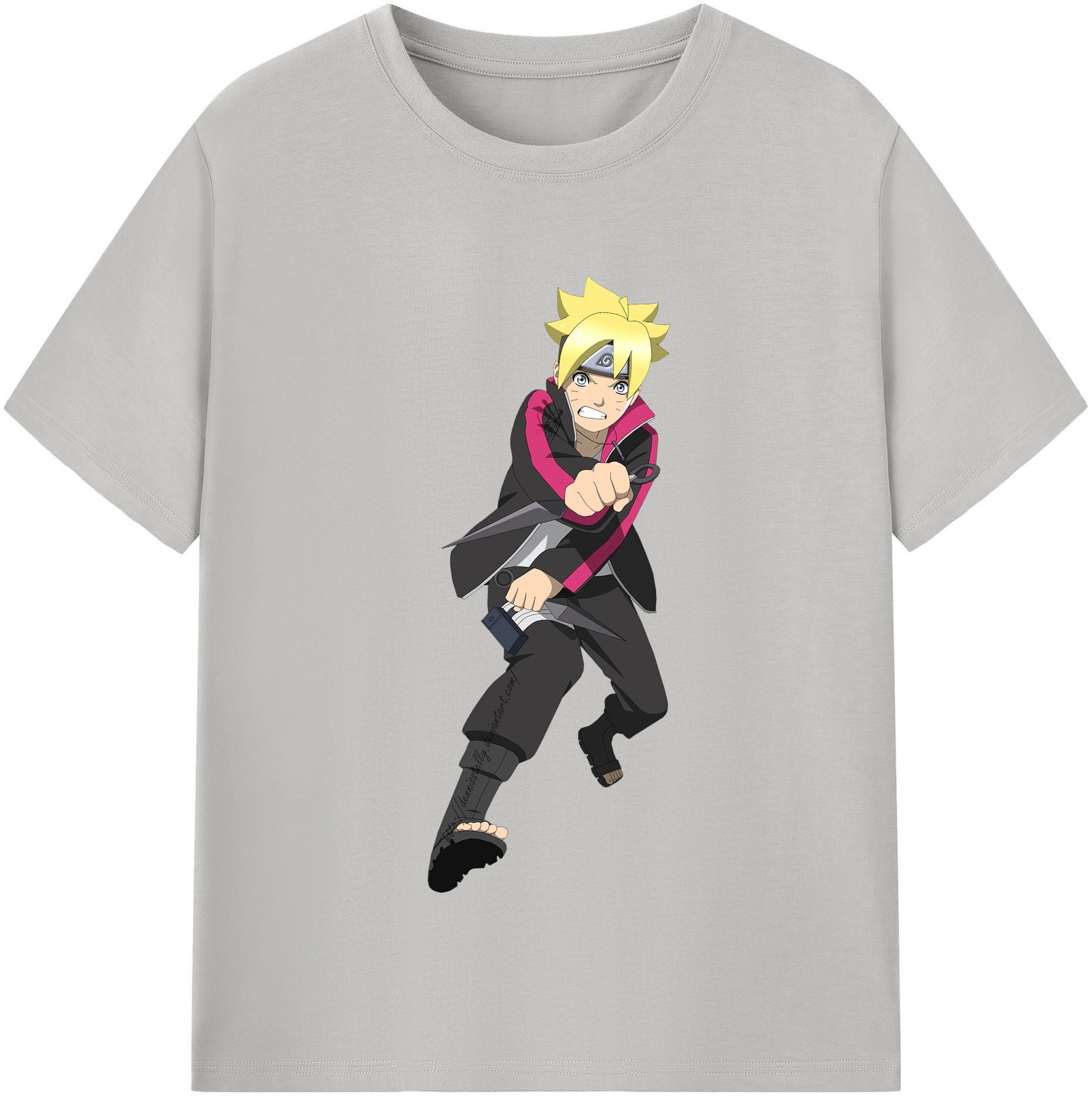 （画像用） NARUTO -ナルト- うずまき ボルト Uzumaki Boruto 綿100％半袖Tシャツ（フロントプリント）