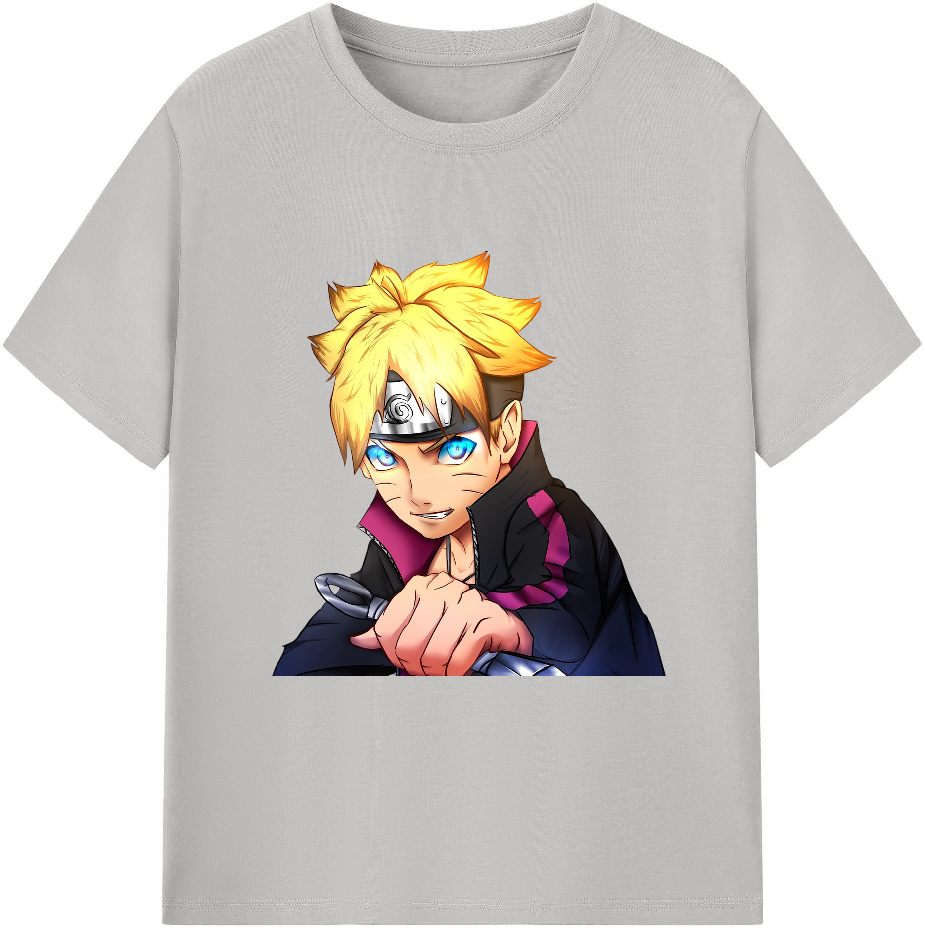 （画像用） NARUTO -ナルト- うずまき ボルト Uzumaki Boruto 綿100％半袖Tシャツ（フロントプリント）