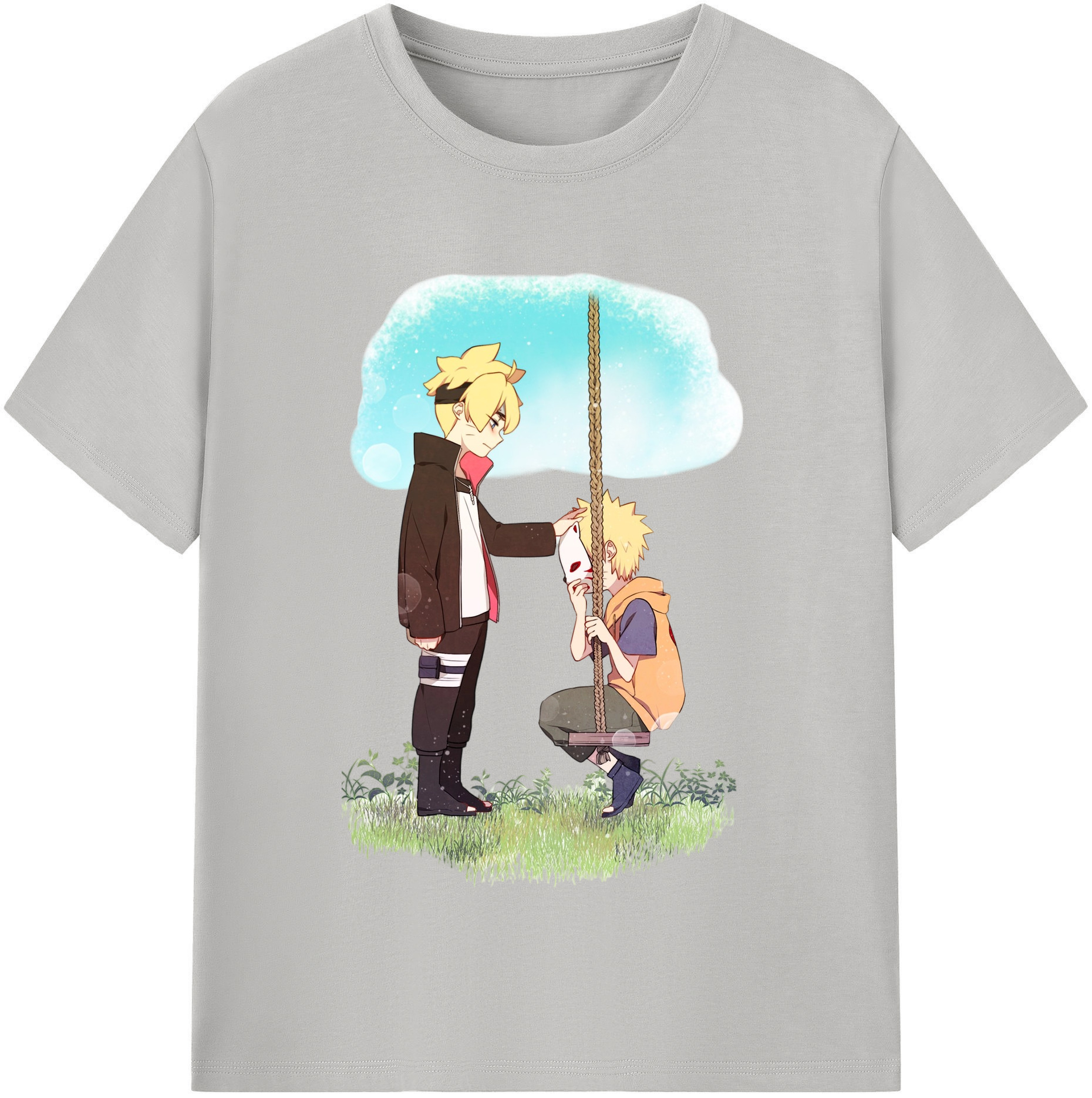 （画像用） NARUTO -ナルト- うずまき ボルト Uzumaki Boruto 綿100％半袖Tシャツ（フロントプリント）