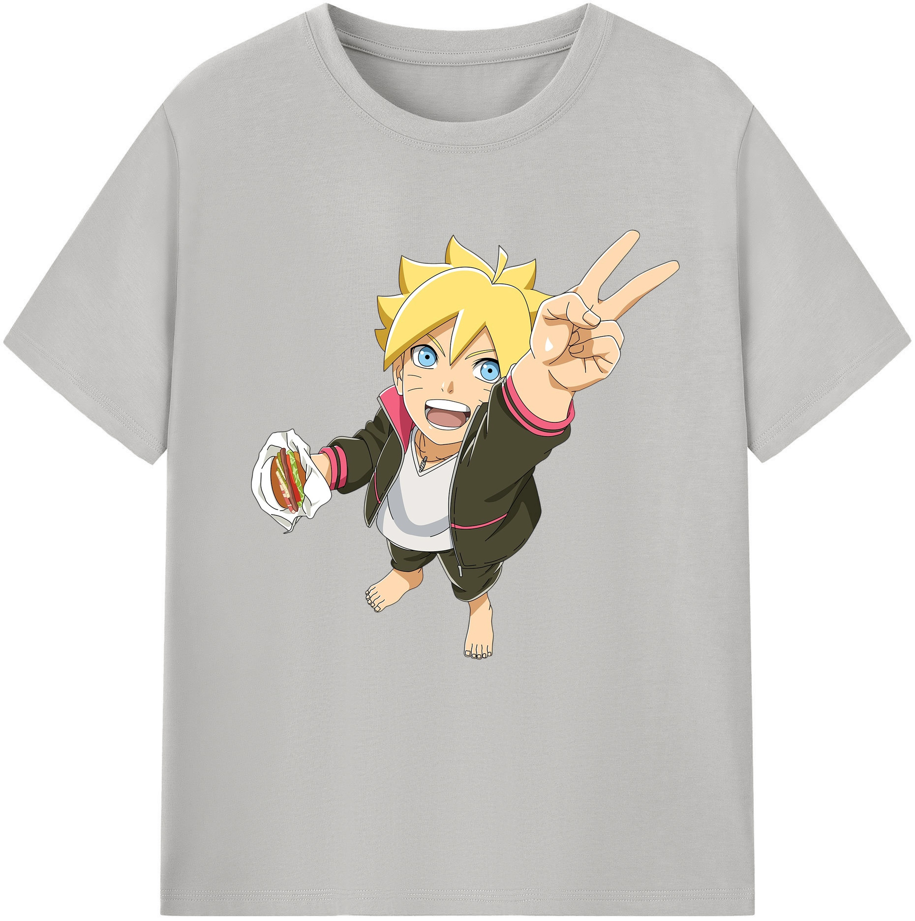 （画像用） NARUTO -ナルト- うずまき ボルト Uzumaki Boruto 綿100％半袖Tシャツ（フロントプリント）