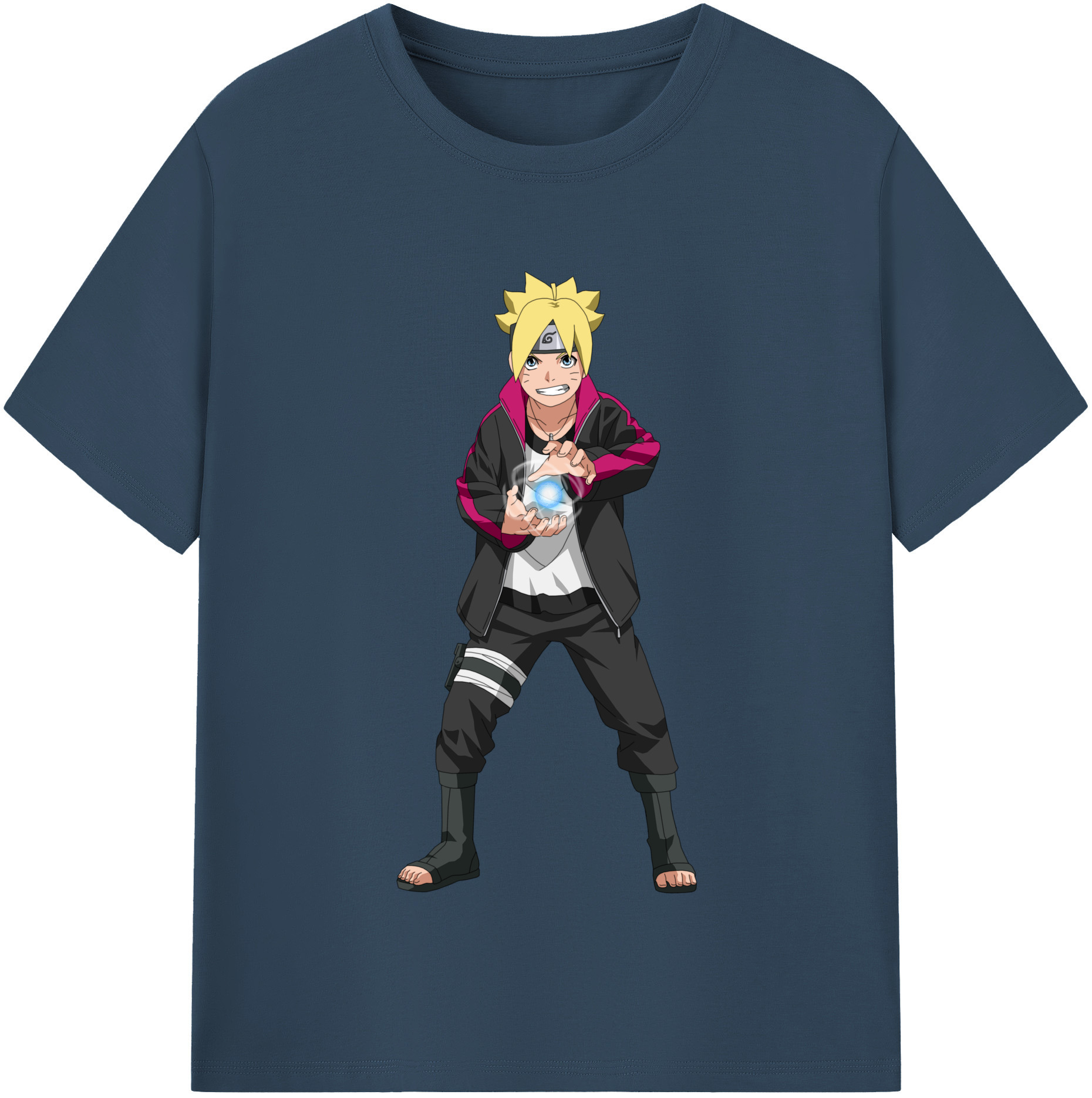 （画像用） NARUTO -ナルト- うずまき ボルト Uzumaki Boruto 綿100％半袖Tシャツ（フロントプリント）