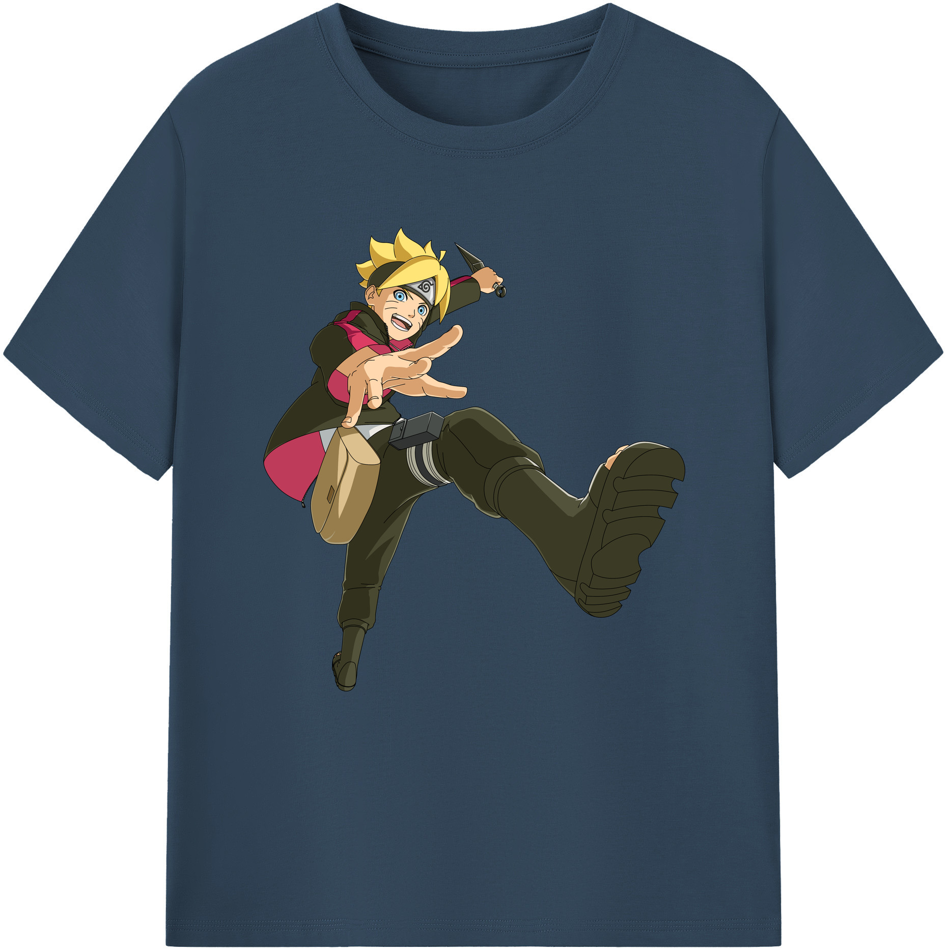 （画像用） NARUTO -ナルト- うずまき ボルト Uzumaki Boruto 綿100％半袖Tシャツ（フロントプリント）