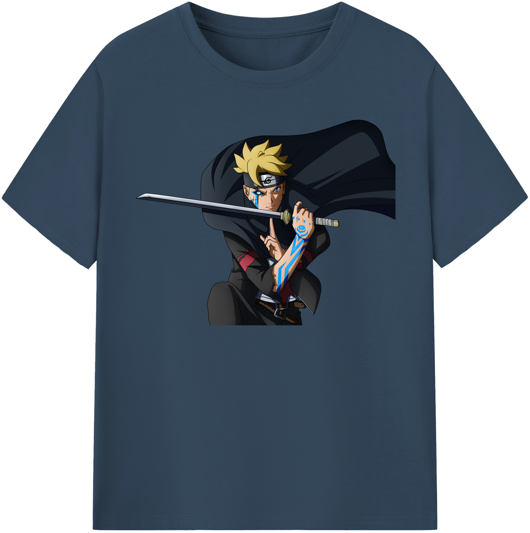 （画像用） NARUTO -ナルト- うずまき ボルト Uzumaki Boruto 綿100％半袖Tシャツ（フロントプリント）