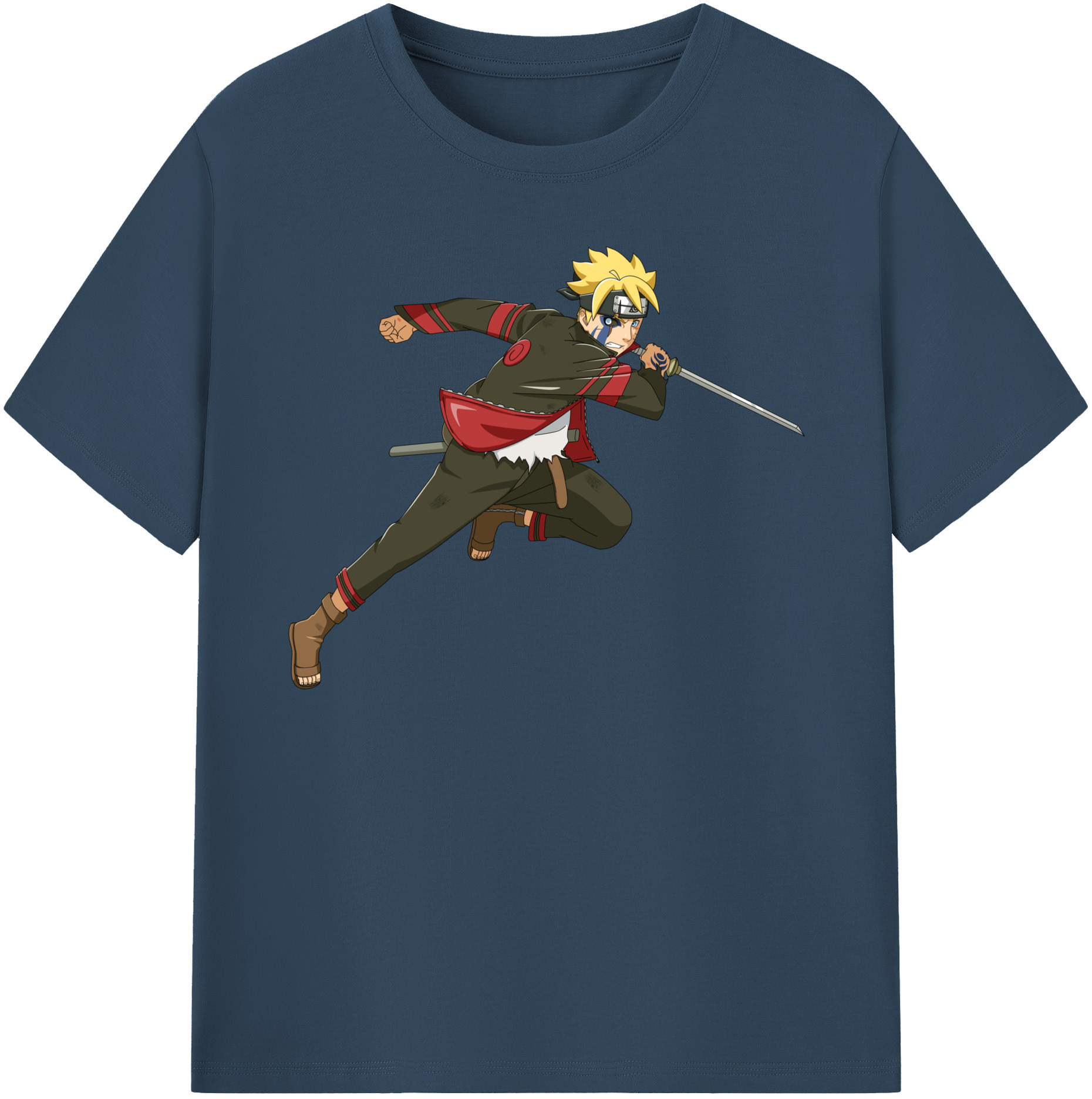 （画像用） NARUTO -ナルト- うずまき ボルト Uzumaki Boruto 綿100％半袖Tシャツ（フロントプリント）