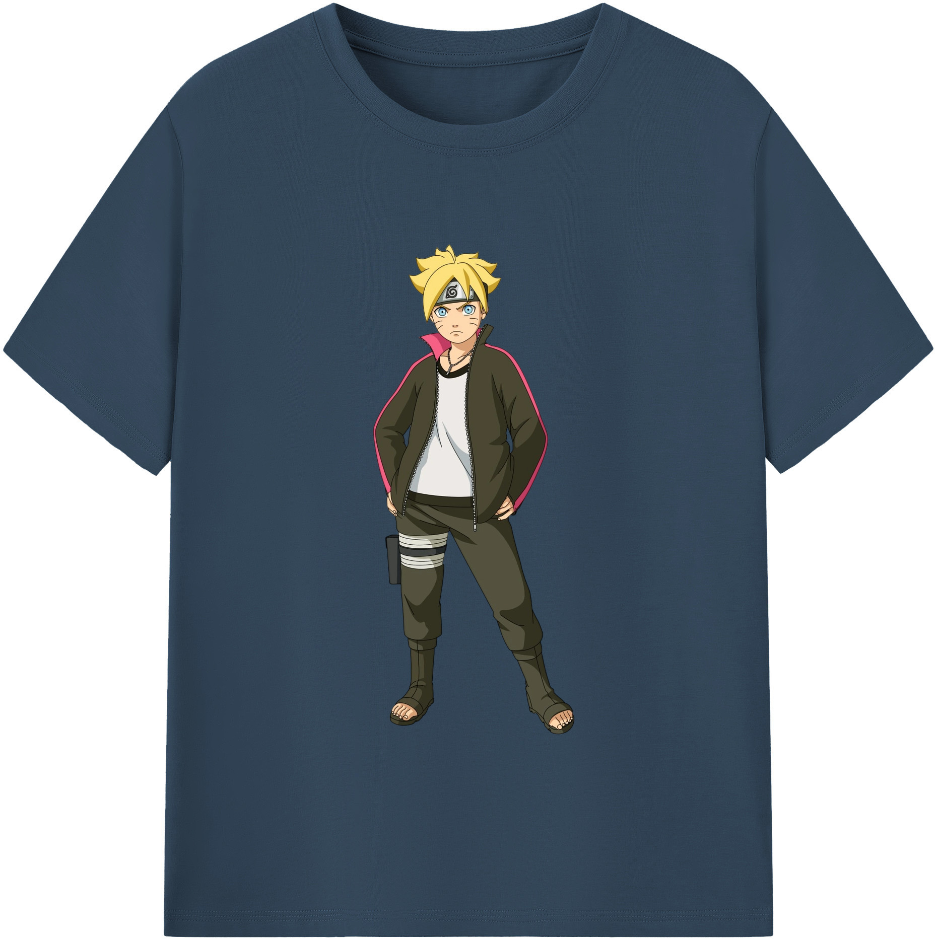 （画像用） NARUTO -ナルト- うずまき ボルト Uzumaki Boruto 綿100％半袖Tシャツ（フロントプリント）
