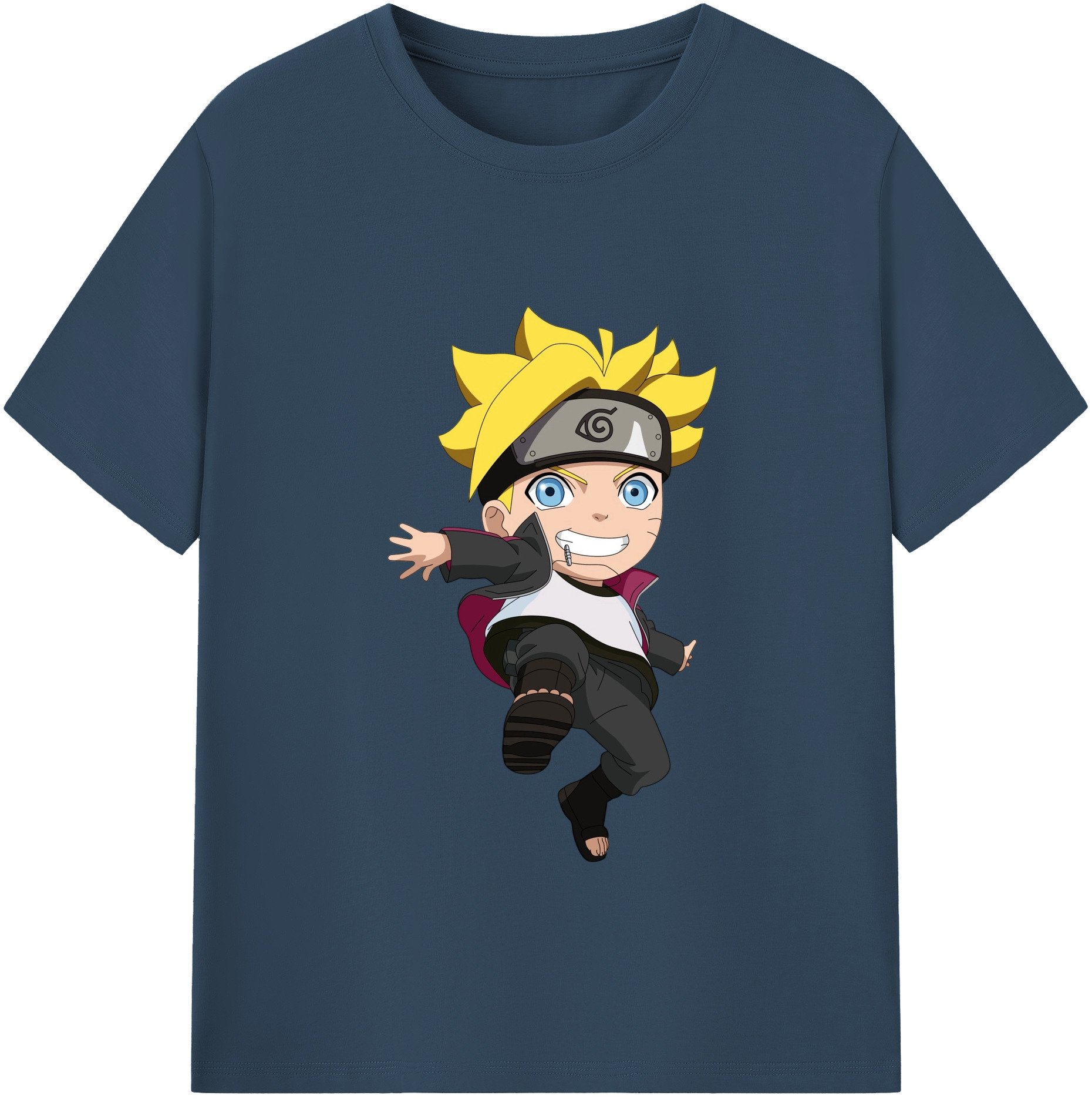 （画像用） NARUTO -ナルト- うずまき ボルト Uzumaki Boruto 綿100％半袖Tシャツ（フロントプリント）