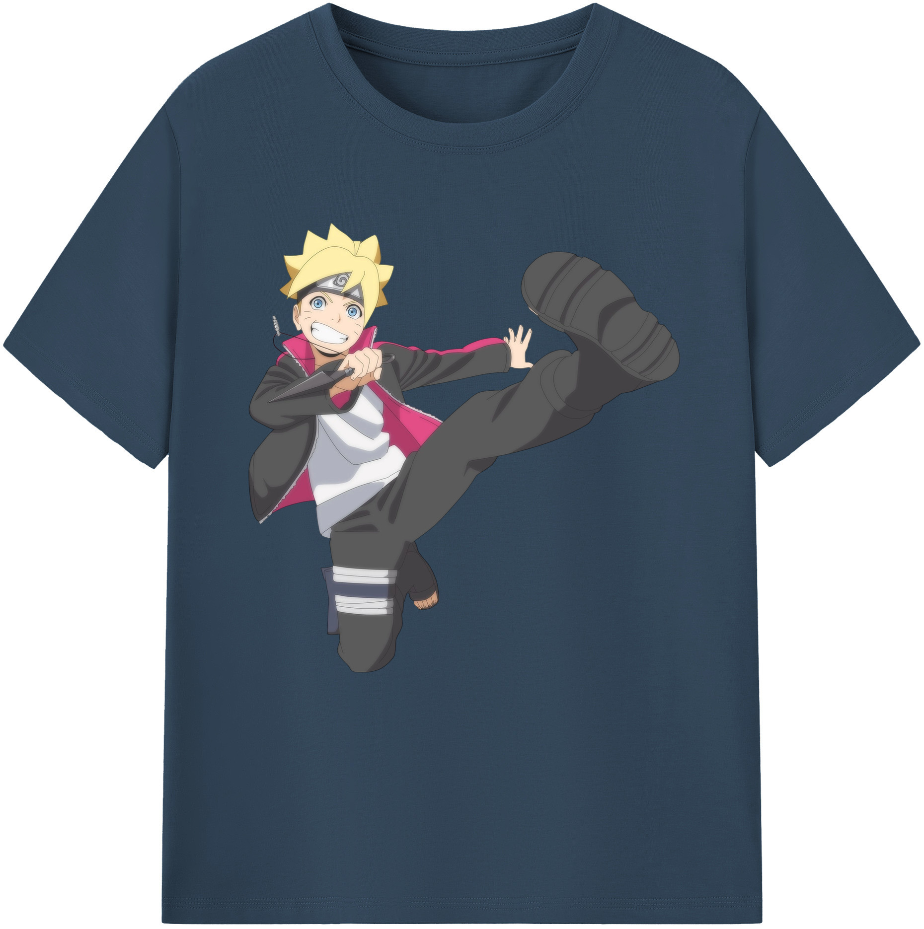 （画像用） NARUTO -ナルト- うずまき ボルト Uzumaki Boruto 綿100％半袖Tシャツ（フロントプリント）